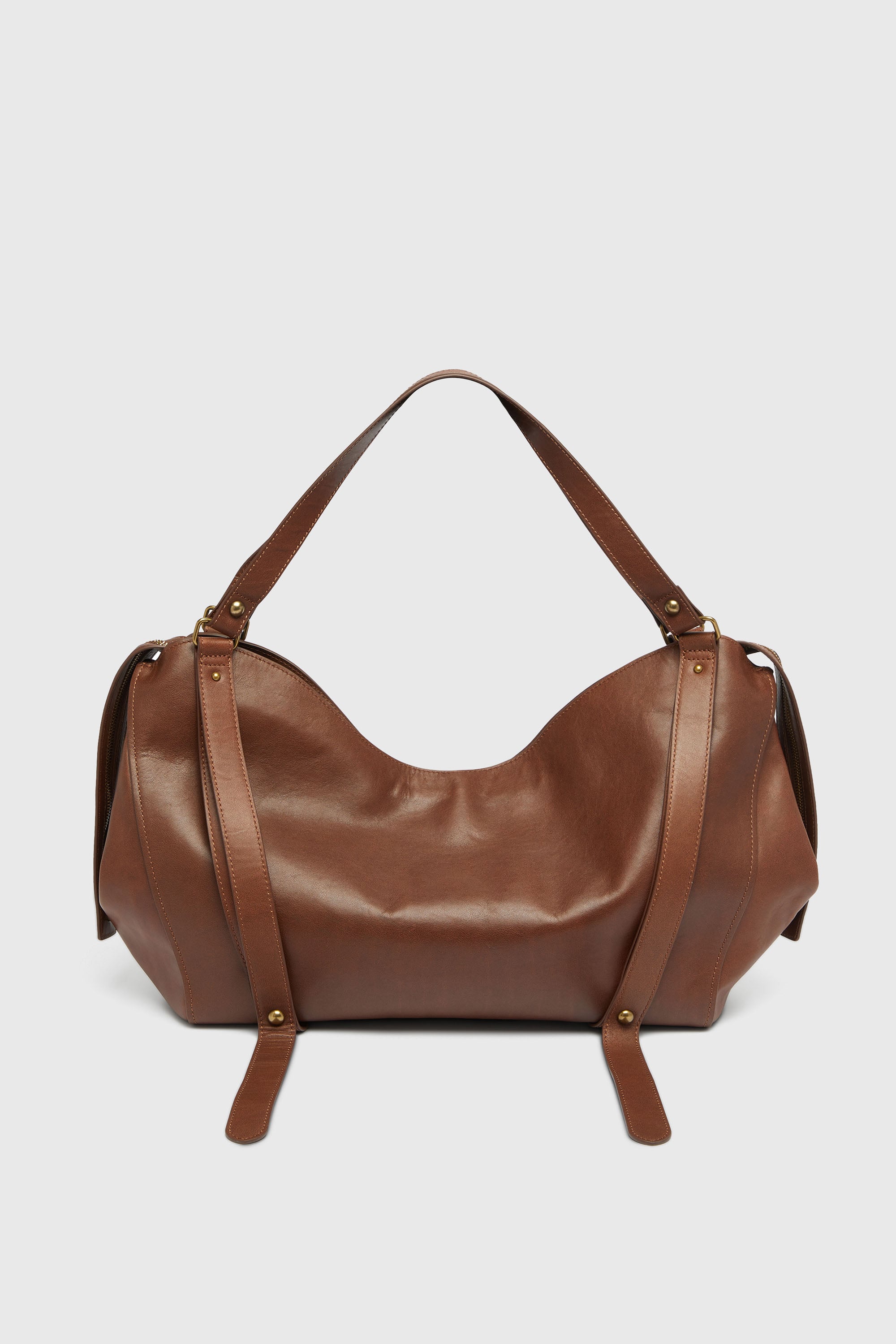 Diesel - D-ONE TOPHANDLE L, Unisex D-One-Large Henkeltasche aus behandeltem Leder in Braun - 2
