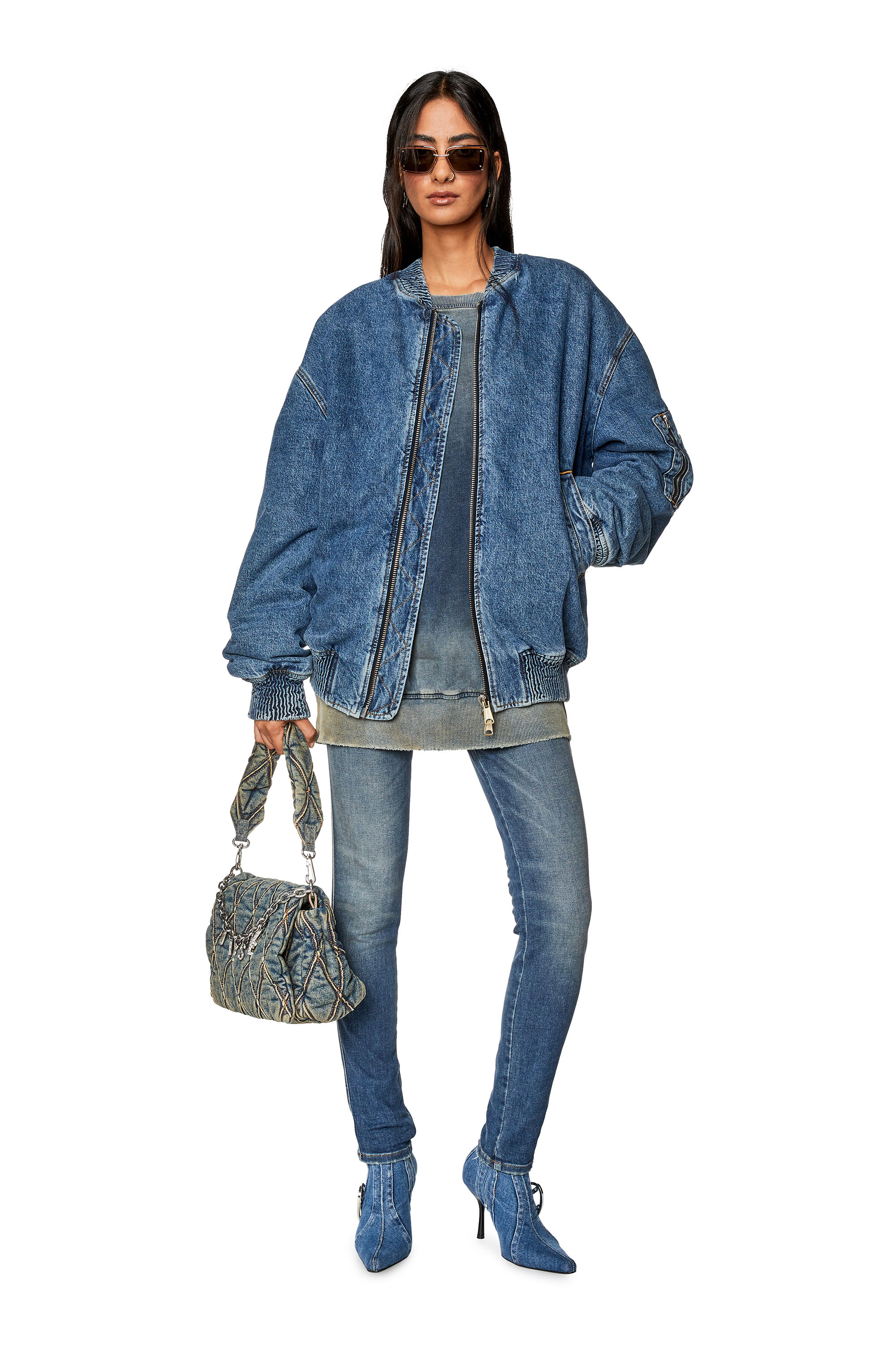 Diesel - Skinny Jeans 2015 Babhila 09G71, Dunkelblau - Image 1
