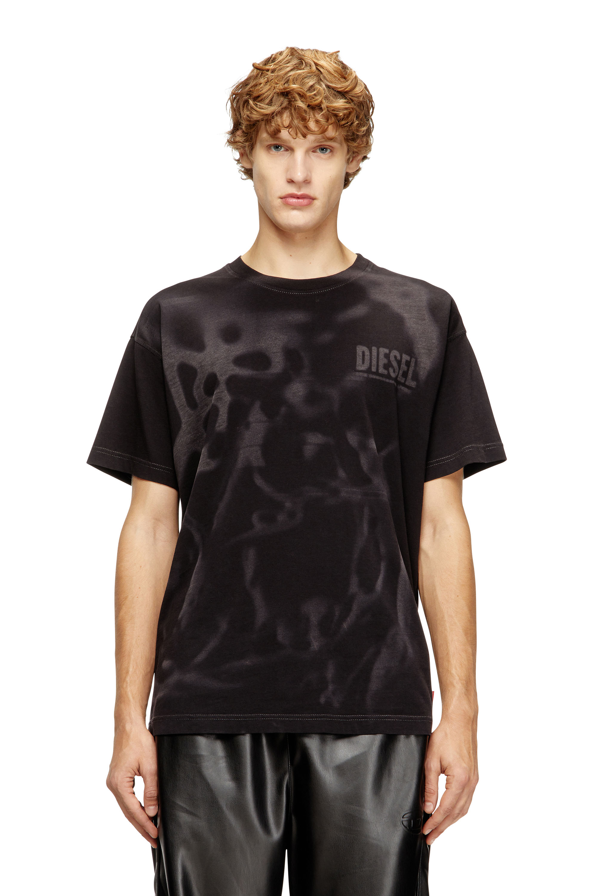 Diesel - T-NORM-V7, Herren Baumwoll-T-Shirt mit Laserdruck in Schwarz - 1