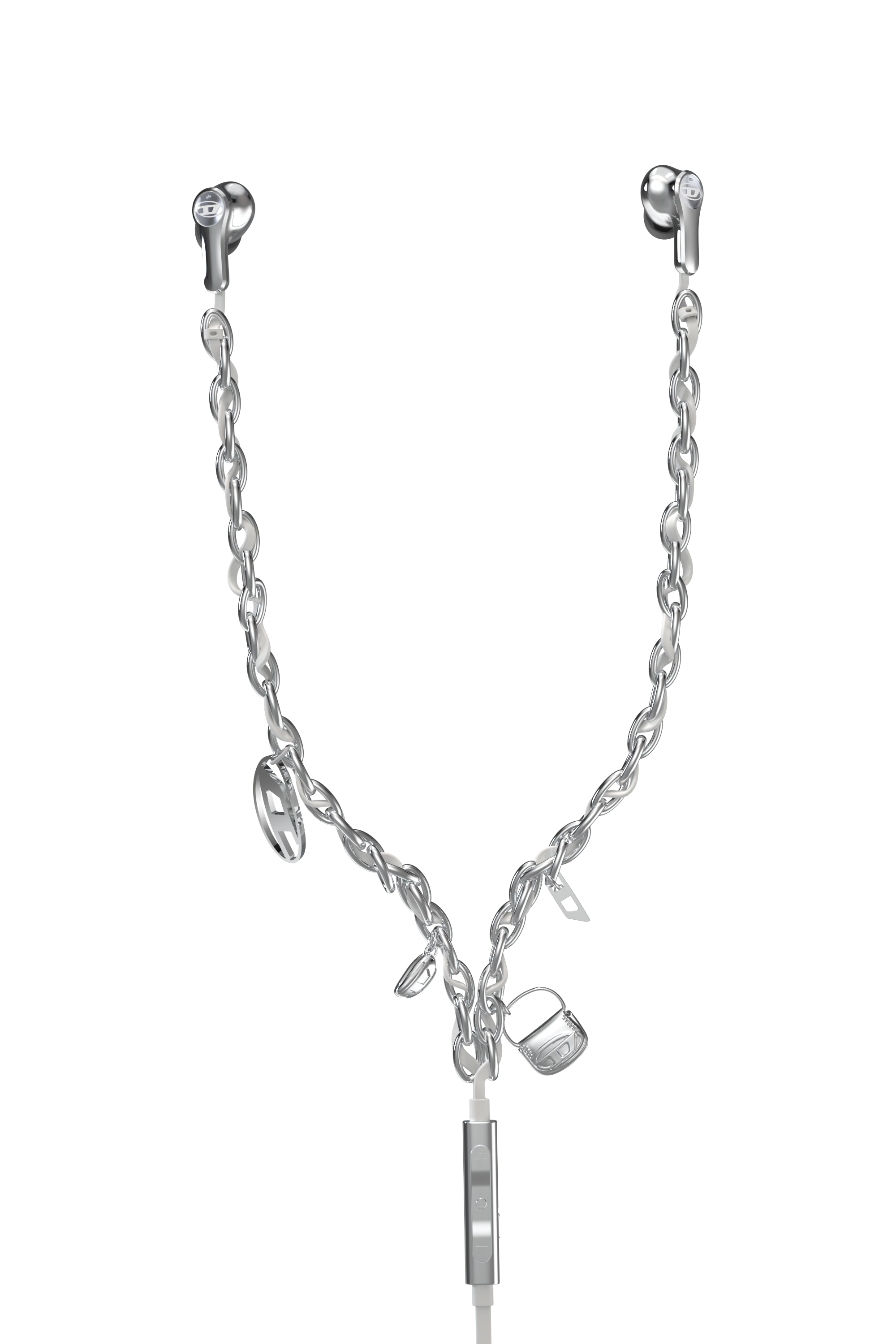 Diesel - 60458  WIRED EARBUDS WIRED EARBUDS, Unisex Wired Earbuds und charms in Silber - 2