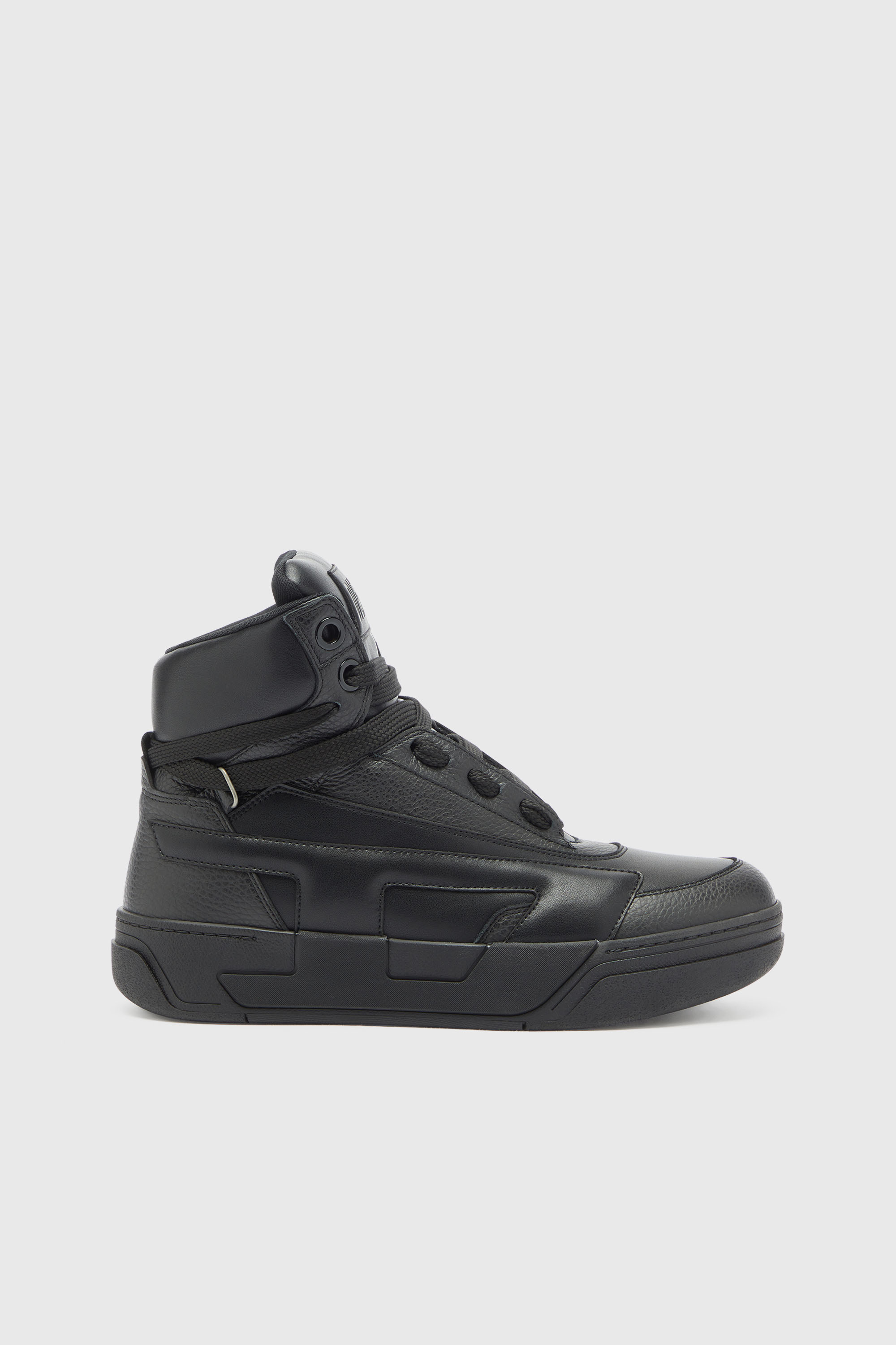 Diesel - S-D-OLLIE MID, Herren S-D-Ollie - High-Top-Sneaker aus Leder mit D-Logo in Schwarz - 1
