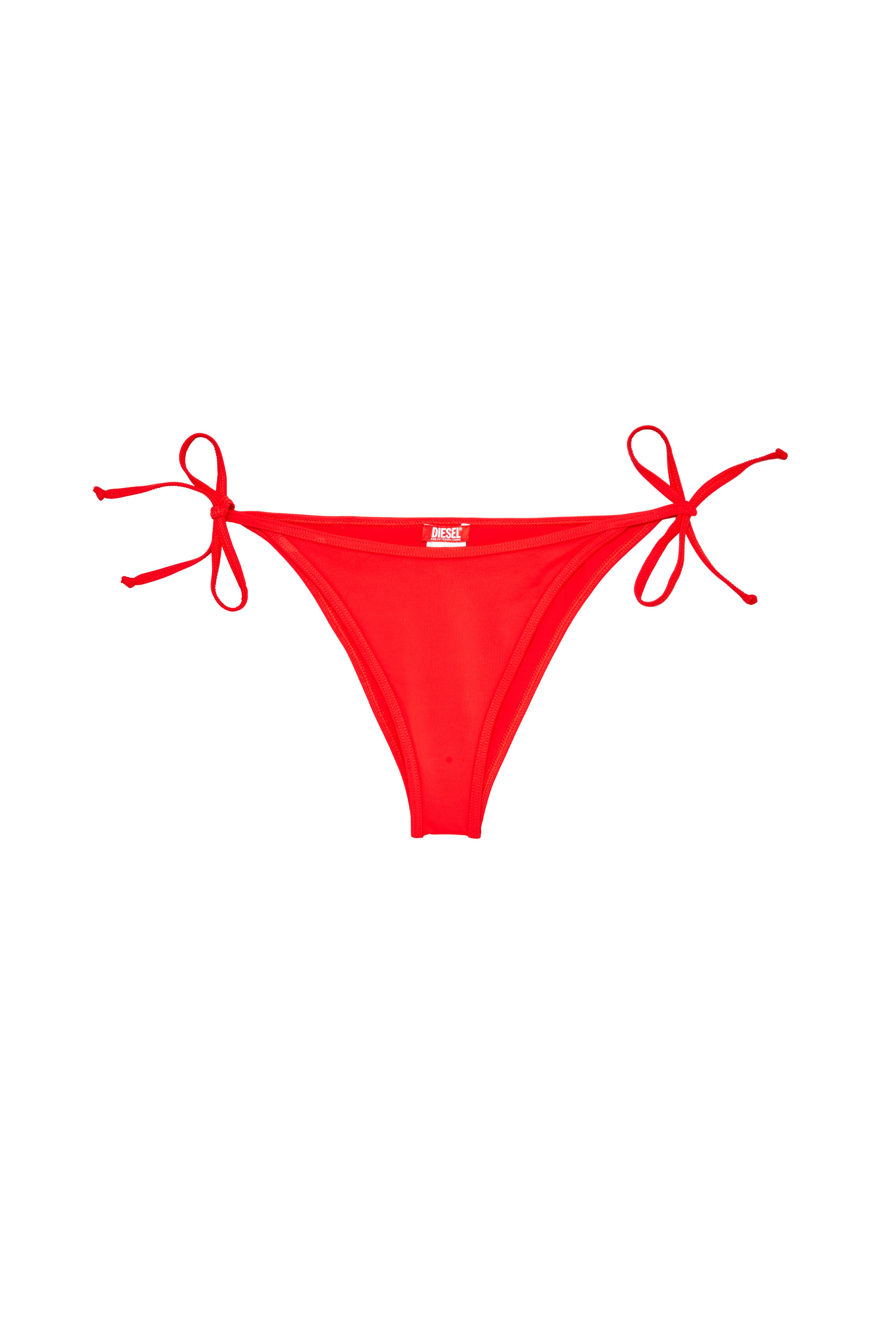 Diesel - BRAZILIAN-D-CORE, Damen Bikini-Hose mit Bindenband mit Logo auf der Rückseite in Rot - 4