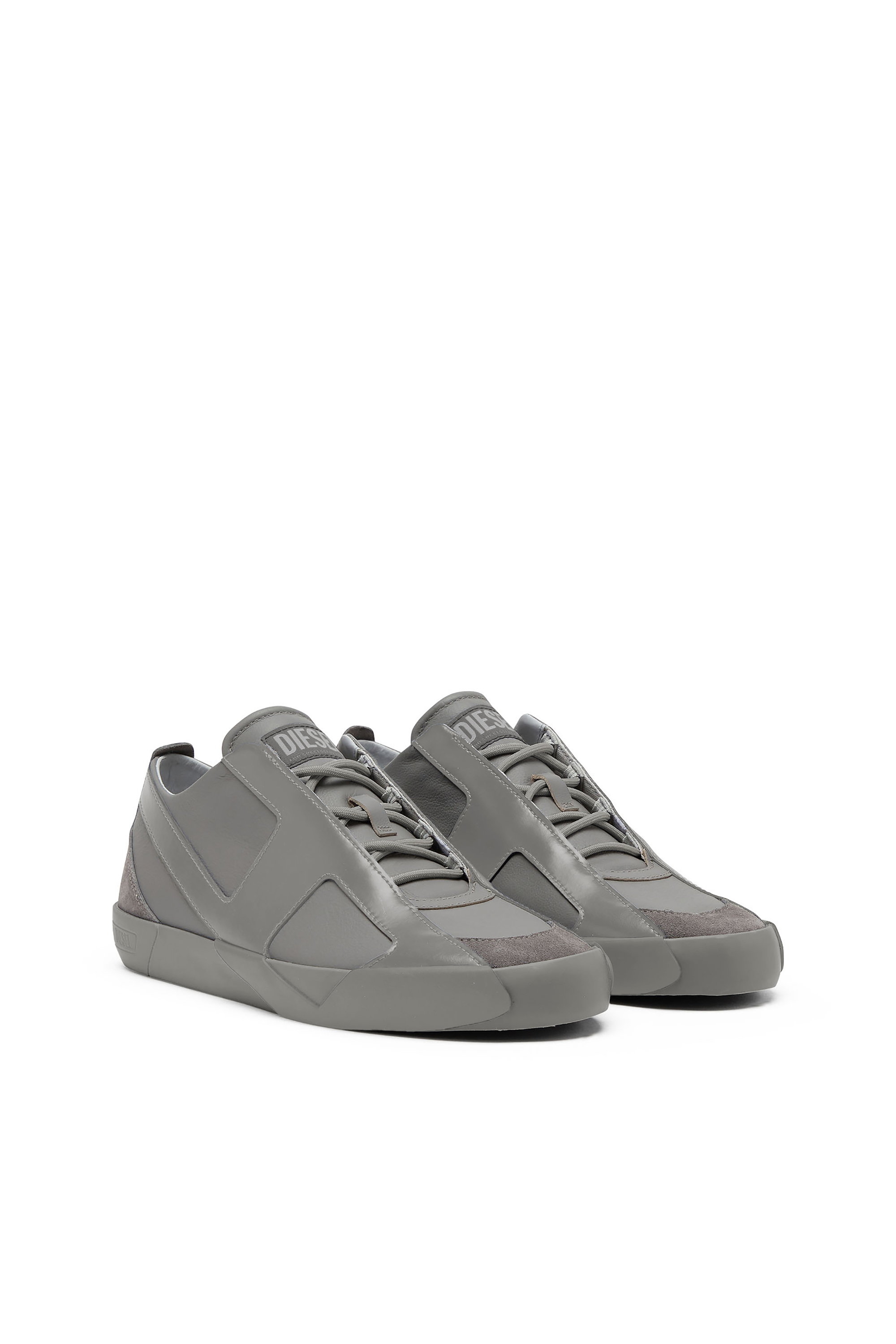 Diesel - S-SLANTE-D LOW, Herren S-Slante-D-Sneaker aus Wildleder und Leder mit D-Logo in Grau - 2