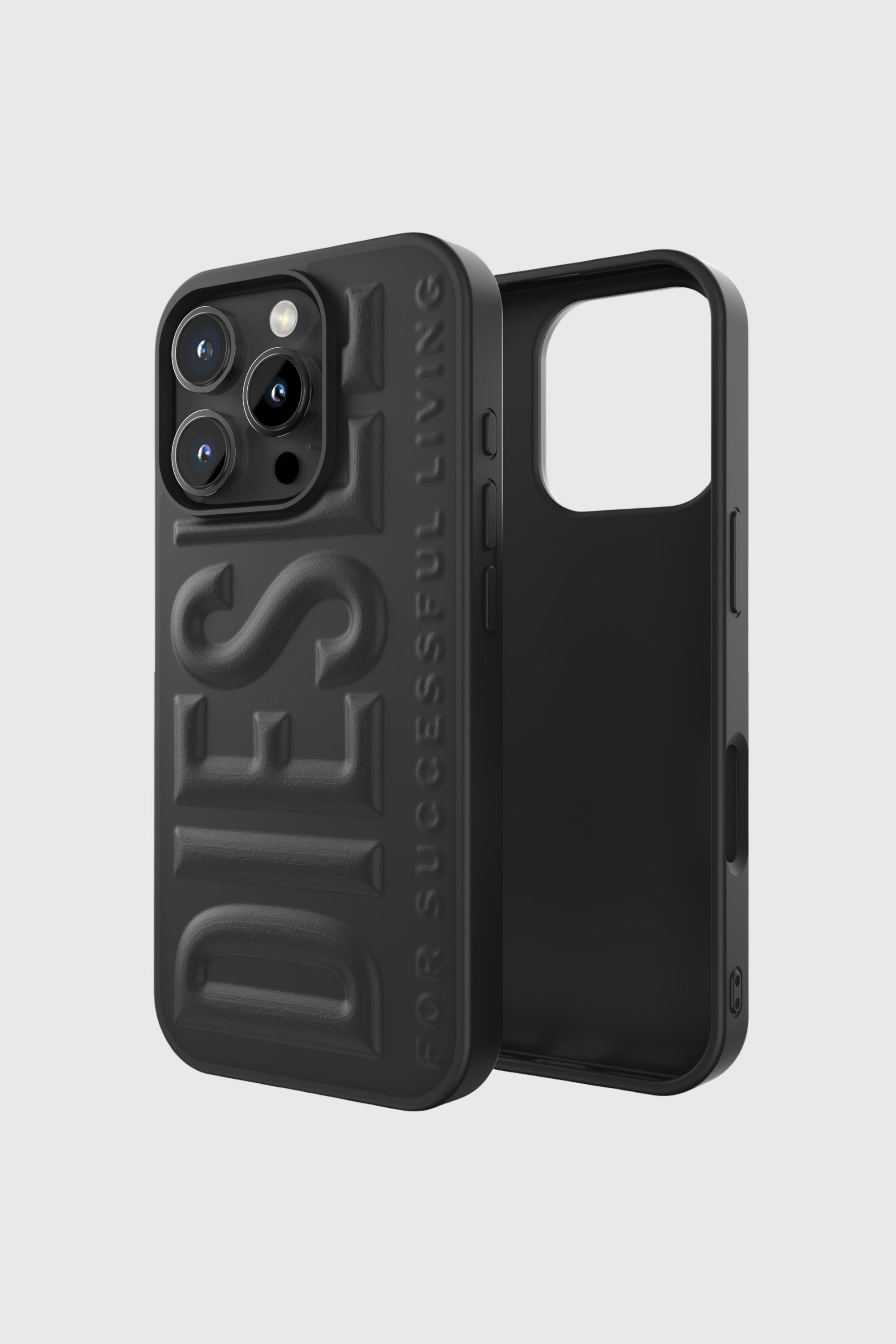 Diesel - 60210  MOULDED CASE, Unisex 3D Biscotto Case for iP 16 Pro in Schwarz - 2