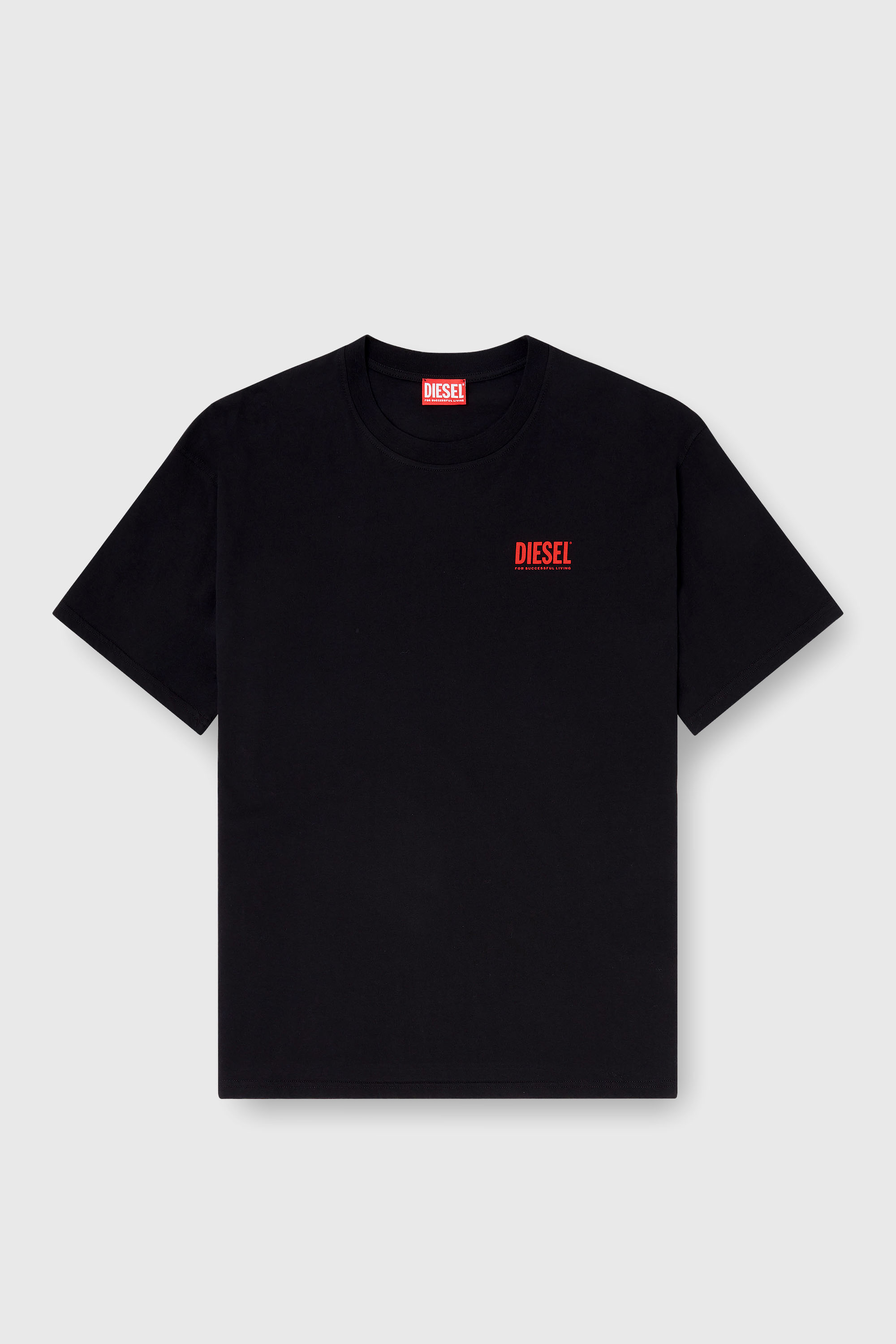 Diesel - T-BOXT-BISK, Herren Baumwoll-T-Shirt mit Diesel-Biscotto-Print in Schwarz - 2