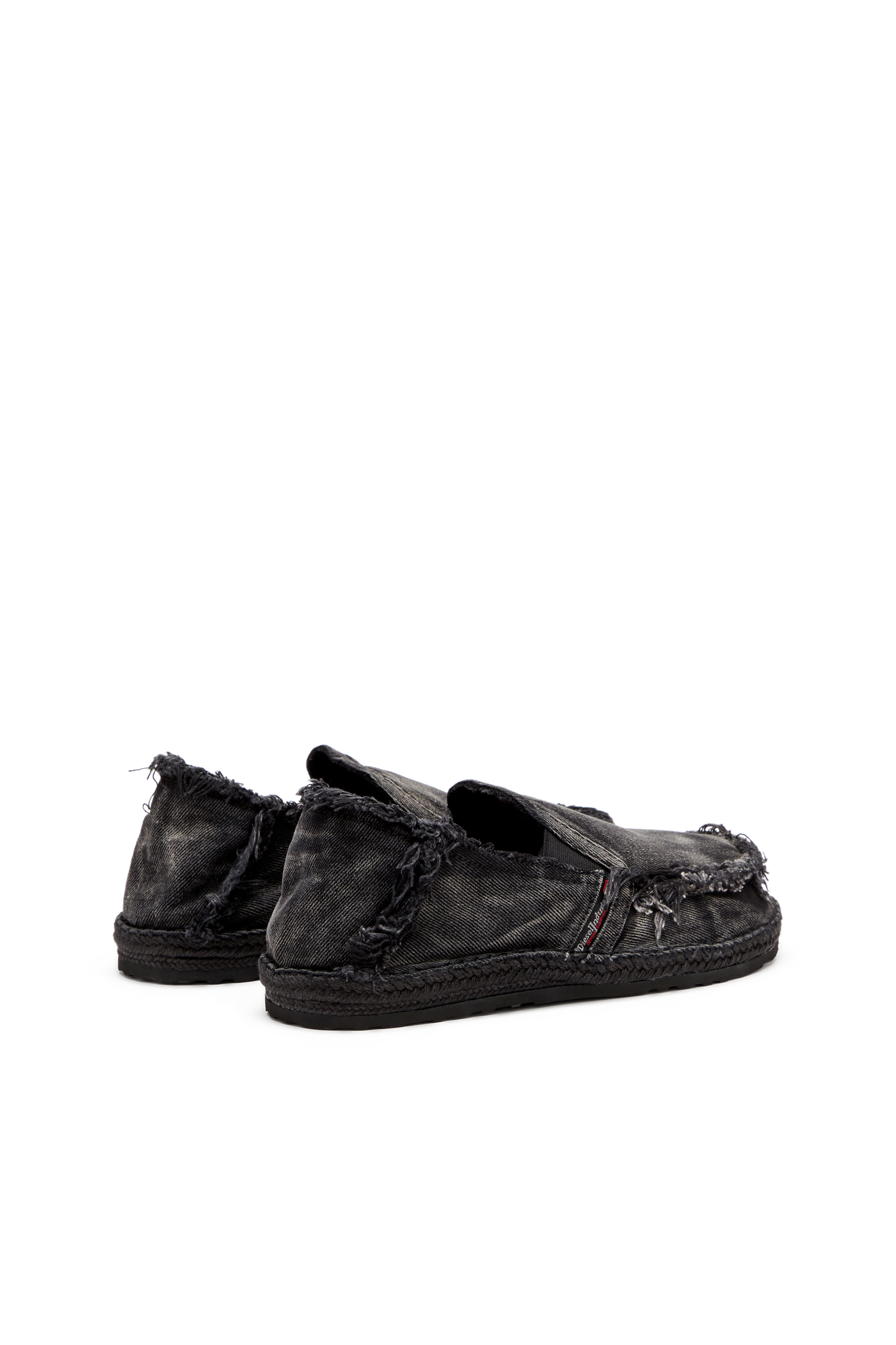 Diesel - D-LUKAS ESP, Herren Loafer-Espadrilles aus vielgetragenem Denim in Schwarz - 3