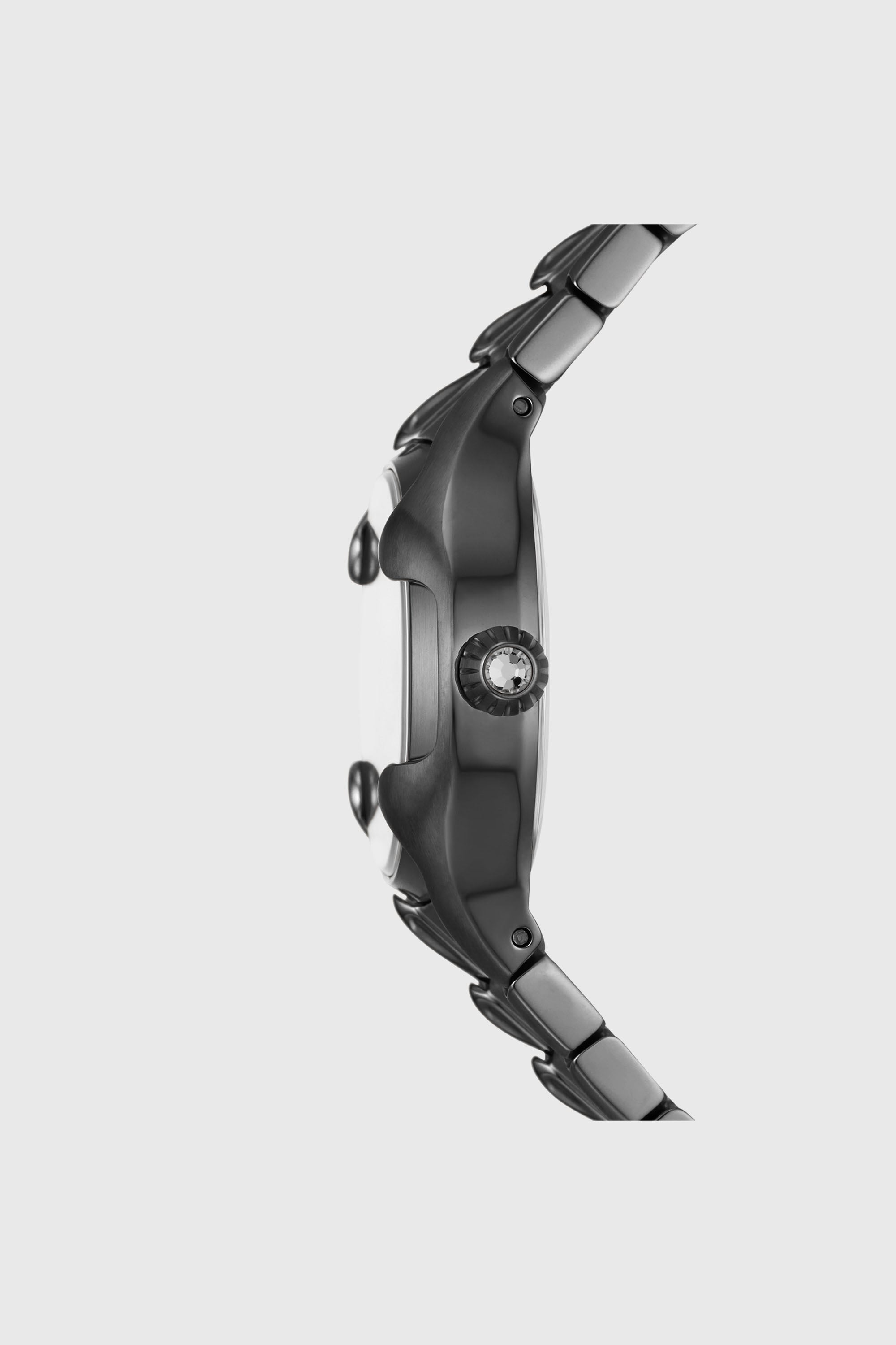 Diesel - DZ5603, Damen Vert Armbanduhr aus metallgrauem Edelstahl mit drei Zeigern in Dunkelgrau - 3