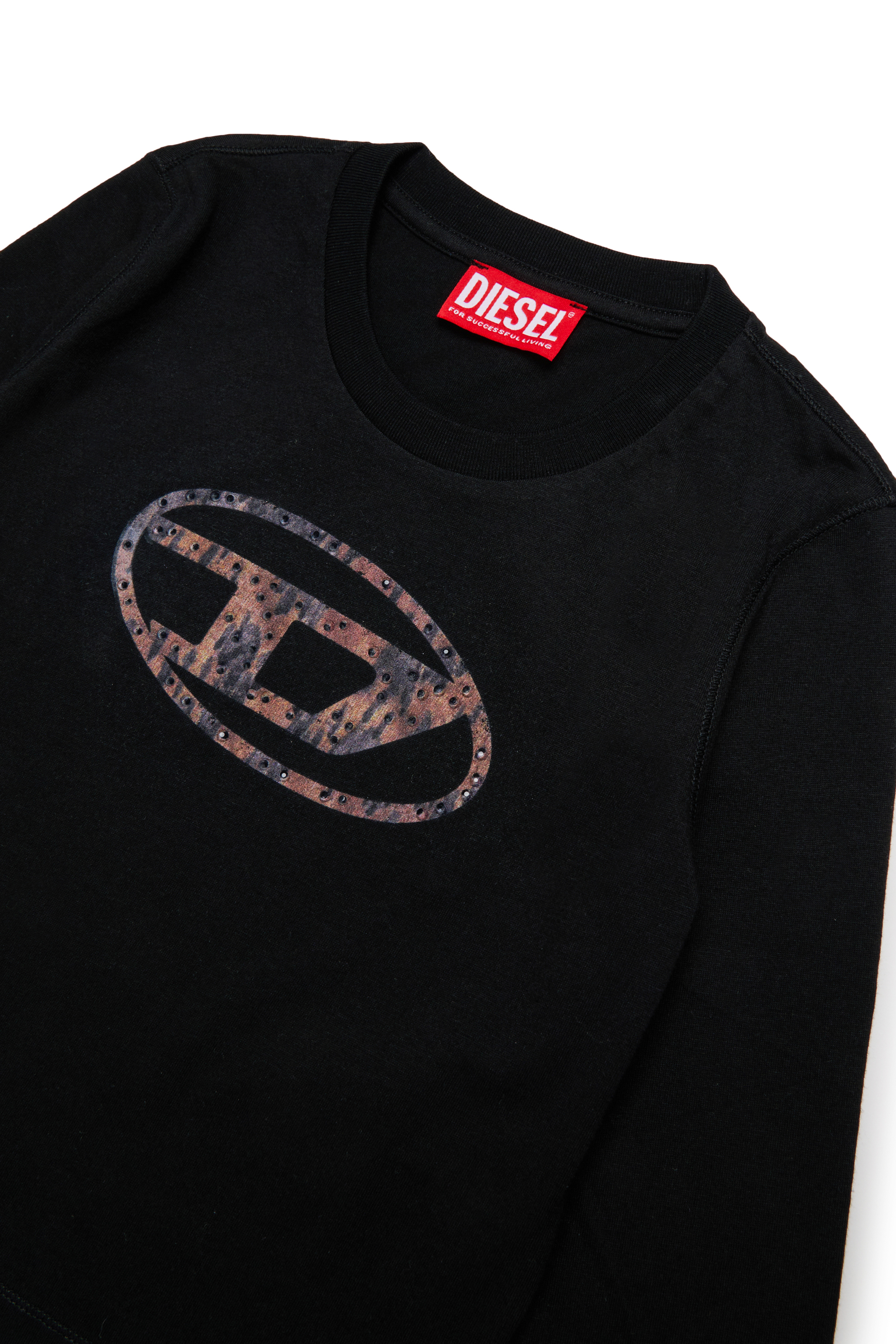Diesel - TDOLSY, Damen Langärmliges T-Shirt aus Baumwolle in Schwarz - 3