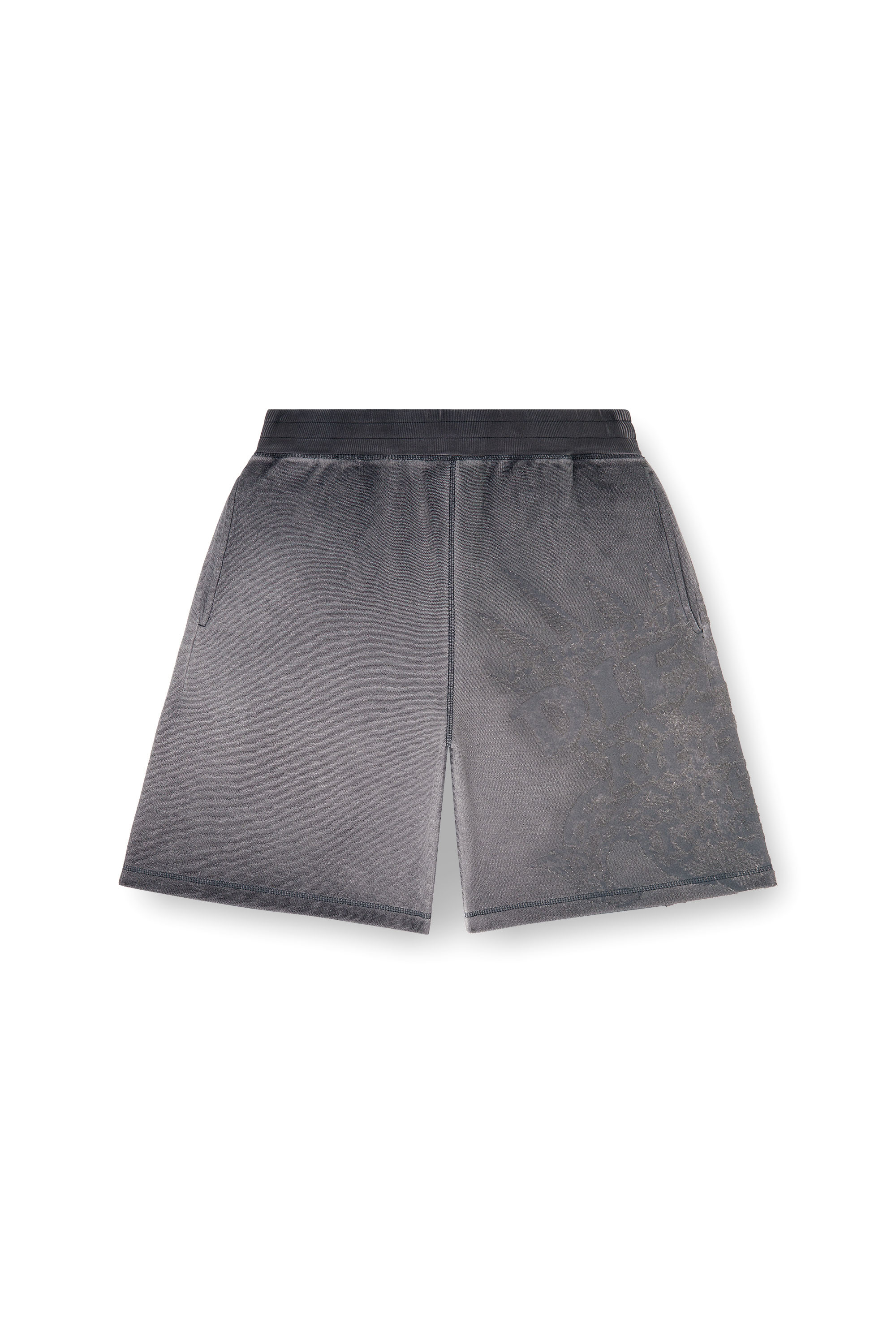 Diesel - P-RAWCROW, Herren Sweatshorts mit D&eacute;vor&eacute;-Motiven in null - 2