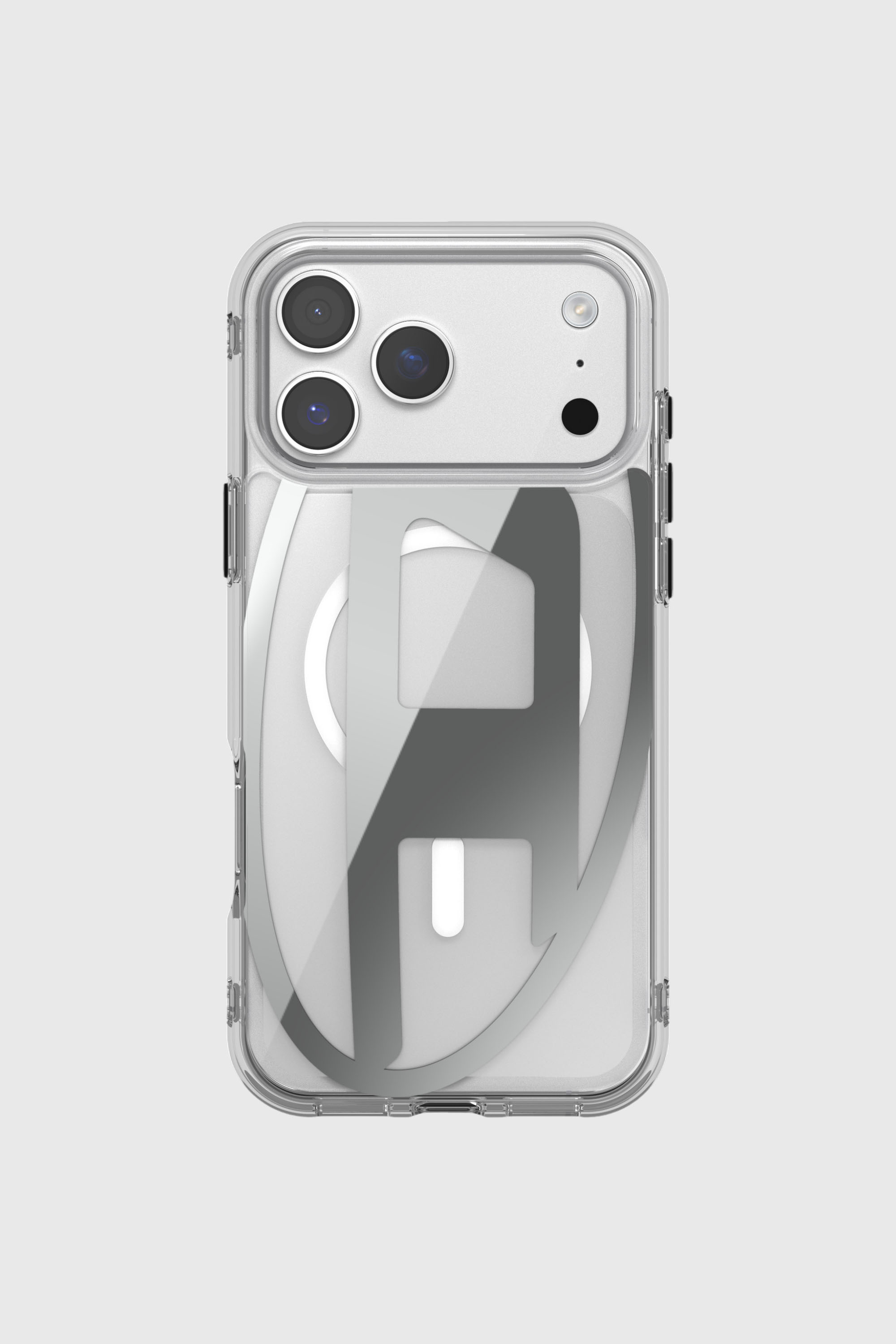 Diesel - 60414 AOP CASE, Unisex Oval D Metallic Case mit Magsafe f&uuml;r iPhone 17 Pro Max in Grau - 2