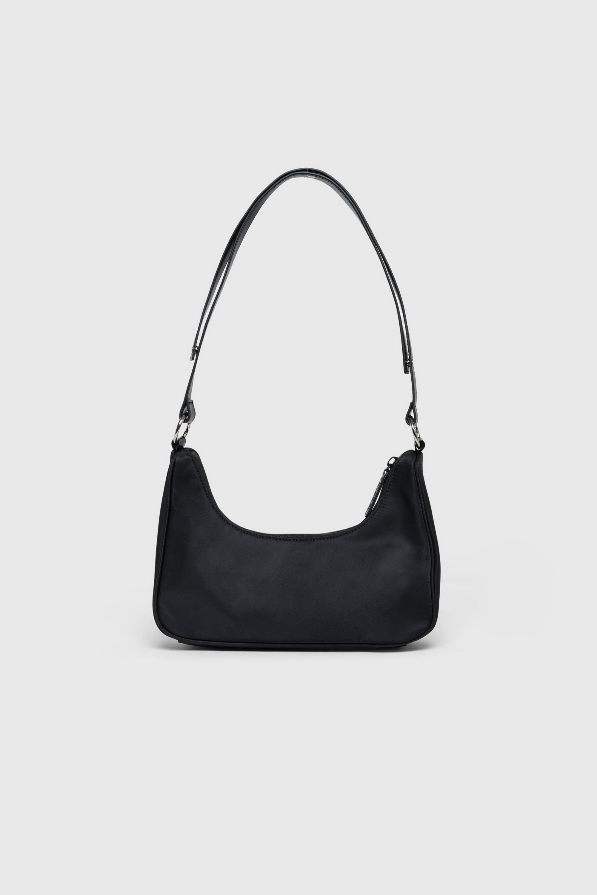 Diesel - WUNSY, Woman's WUNSY - Nylon shoulder bag with Oval D logo in Black - 2