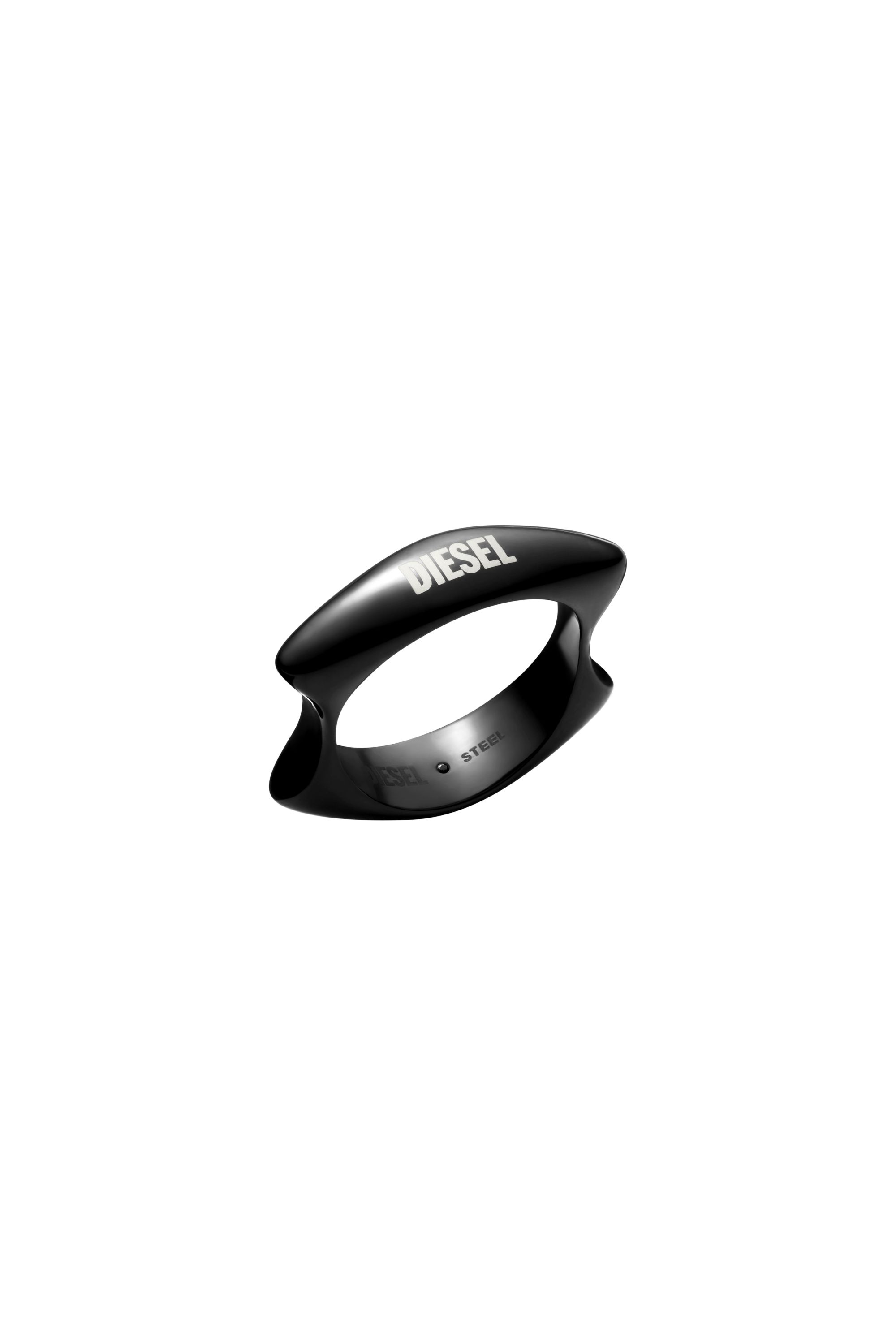 Diesel - DX1632001 JEWELLERY, Unisex Bandring aus schwarzem Edelstahl in Schwarz - 1