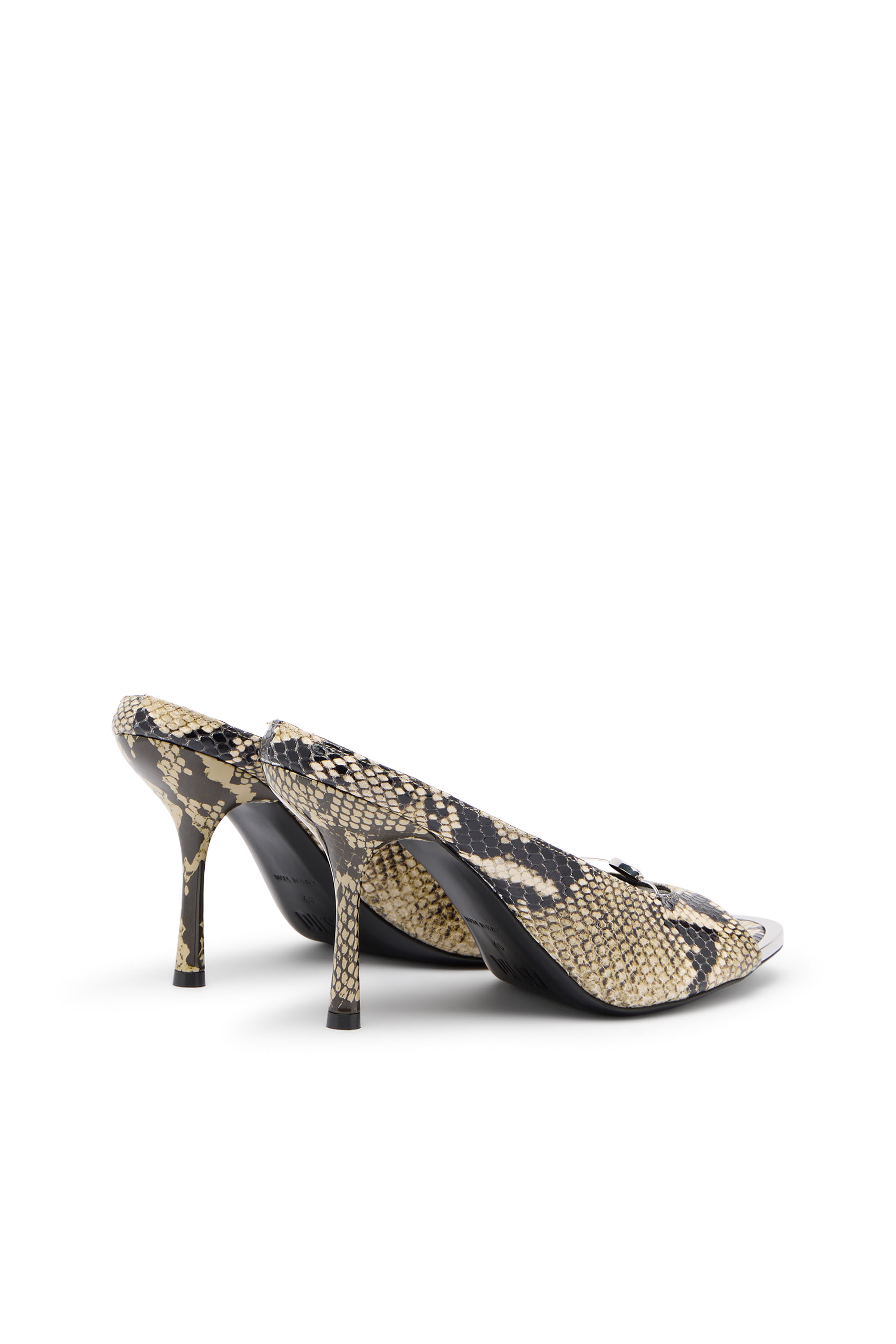 Diesel - D-DIAM'S SA 90, Damen D-Diam's-High Lederpantolette mit schwebendem ovalem D in null - 3