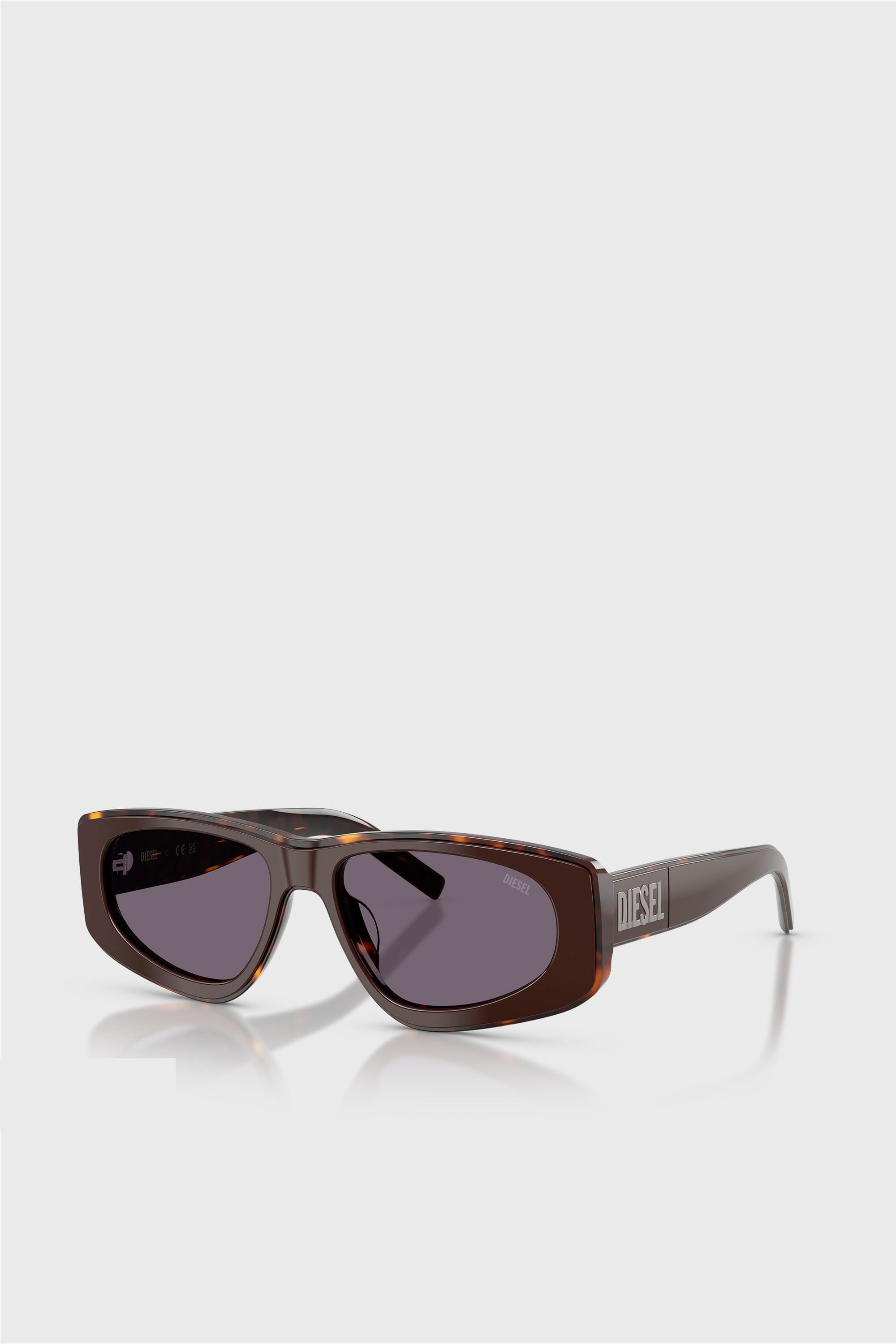 Diesel - 0DL2021U, Unisex Geometrische Sonnenbrille in Braun/Violett - 2