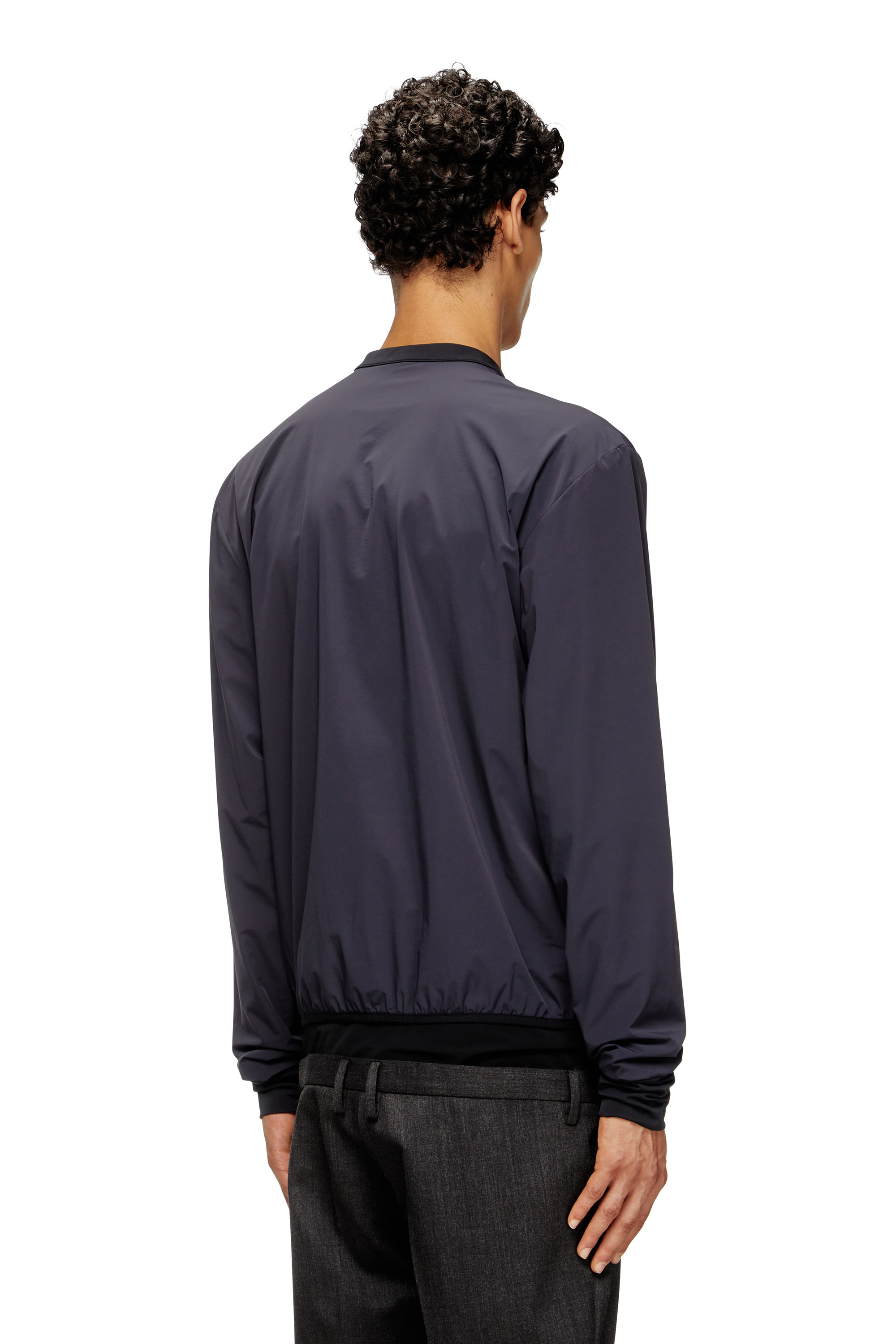 Diesel - J-DOMNALL-NY, Herren Jacke aus Bi-Stretch-Nylon in Dunkelblau - 4