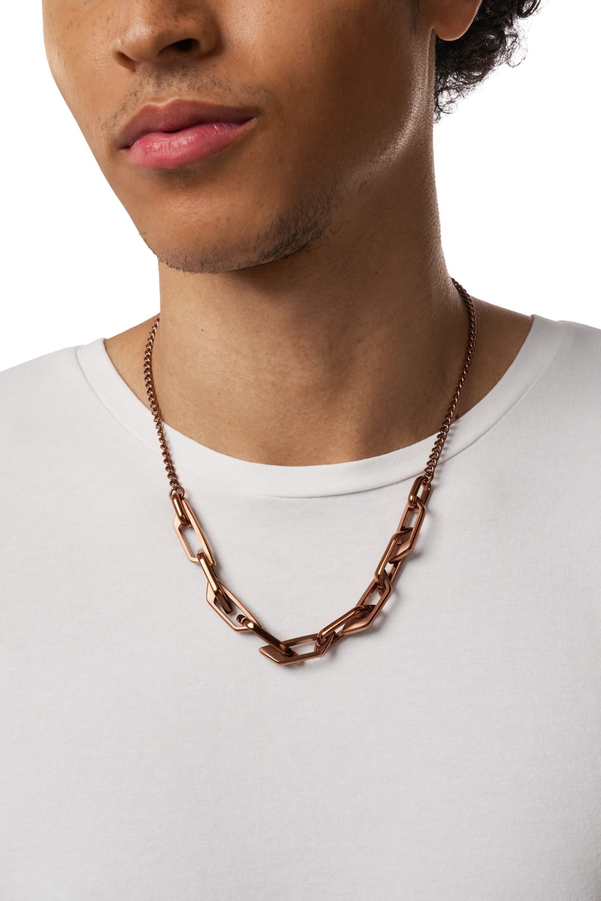 Diesel - DX1646200 JEWELLERY, Unisex Edelstahlkettenglieder-Halskette in Bronze - 4