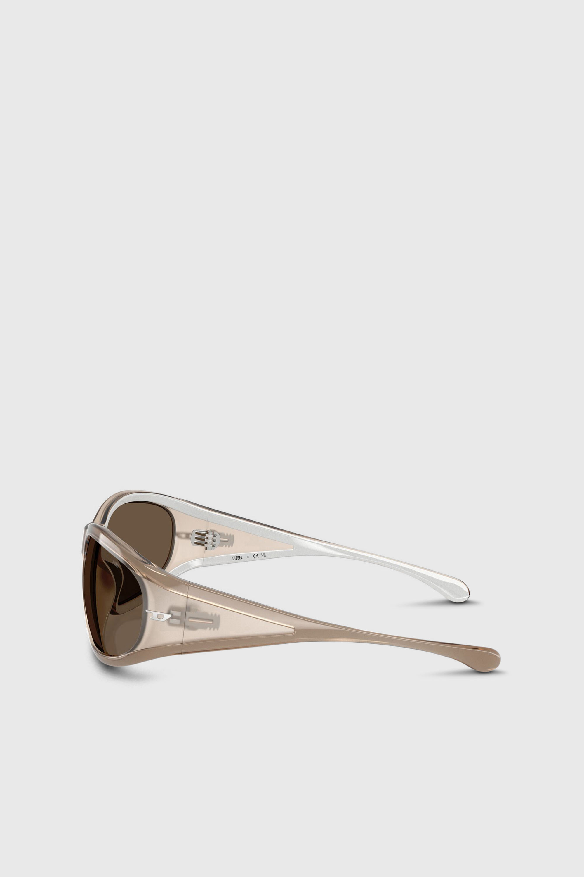Diesel - 0DL3002, Unisex Sonnenbrille aus acetat mit rechteckigen gl&auml;sern in Braun - 2