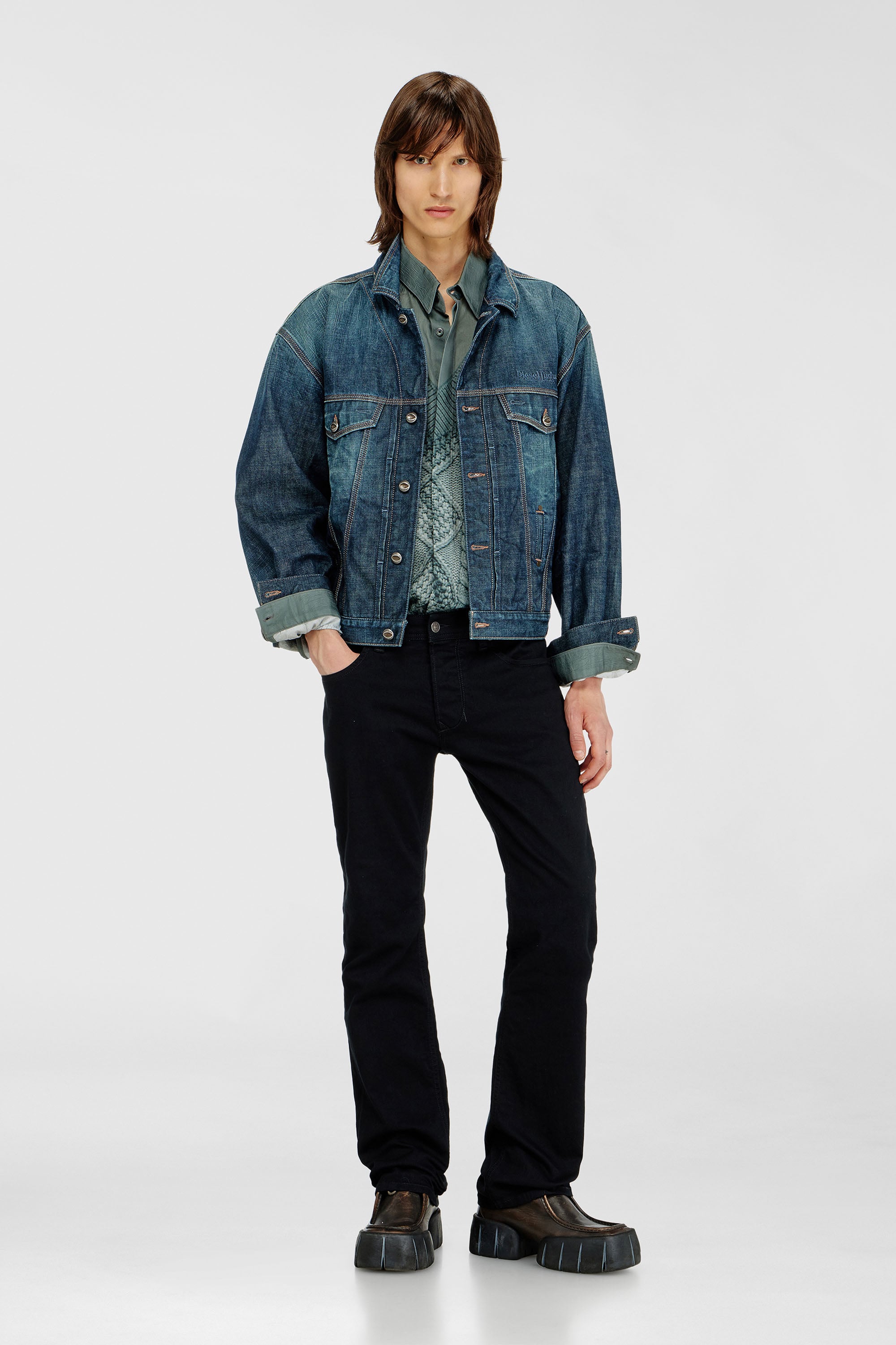 Diesel - Herren Regular Jeans 1985 Larkee 0688H, Schwarz/Dunkelgrau - 1