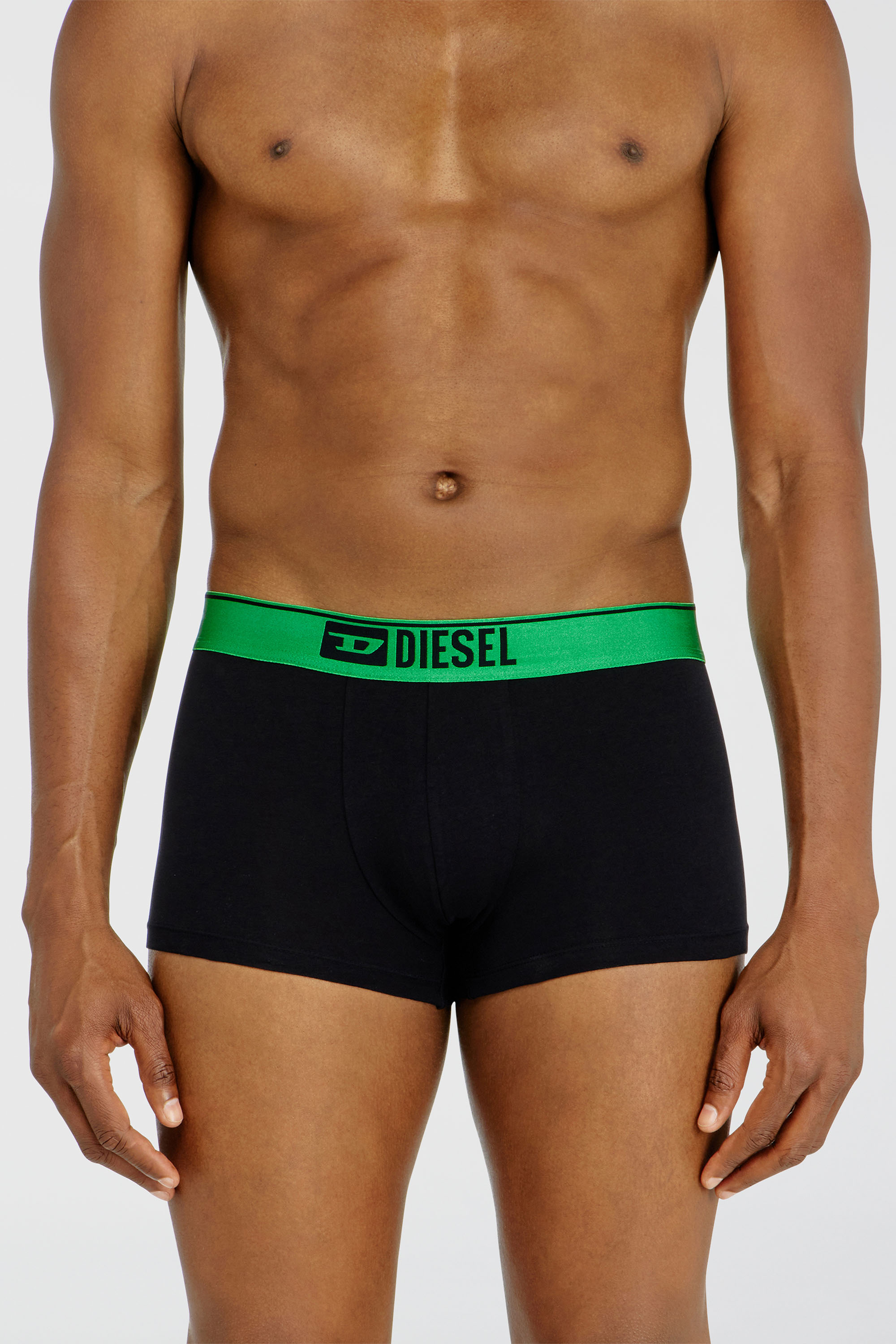 Diesel - DAMIEN-GFT-3PACK, Herren 3er-Pack Boxershorts mit Metallic-Bund in Schwarz - 2