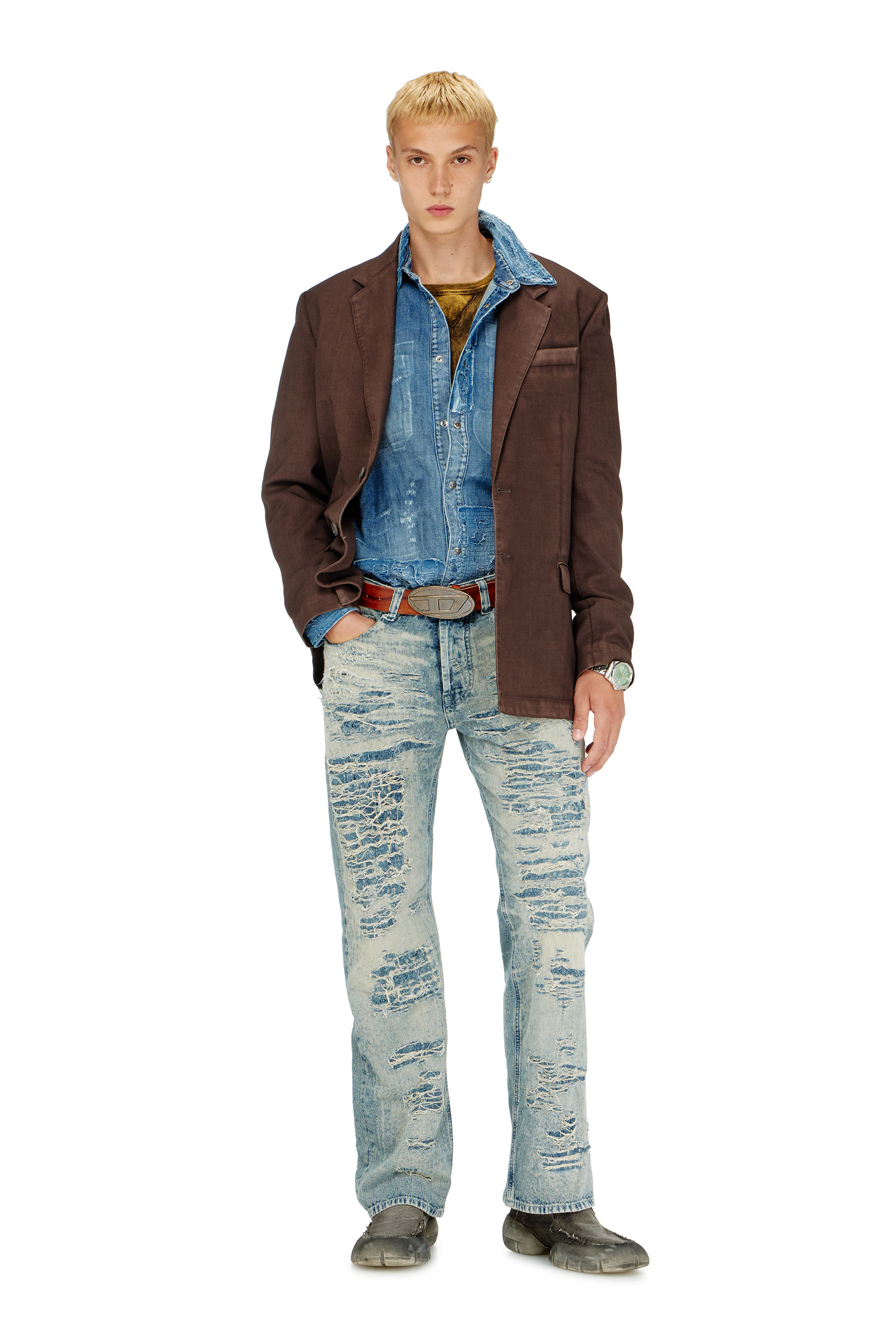 Diesel - Herren Relaxed Jeans 1980 D-Eeper 068YM, Mittelblau - 1