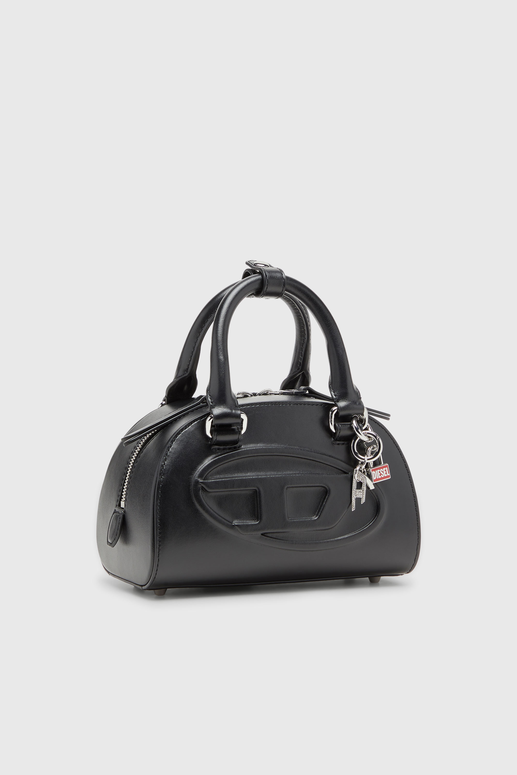 Diesel - 1DR DOME TOP HANDLE, Damen 1DR Dome-Bowling-Tasche aus Leder in Schwarz - 2