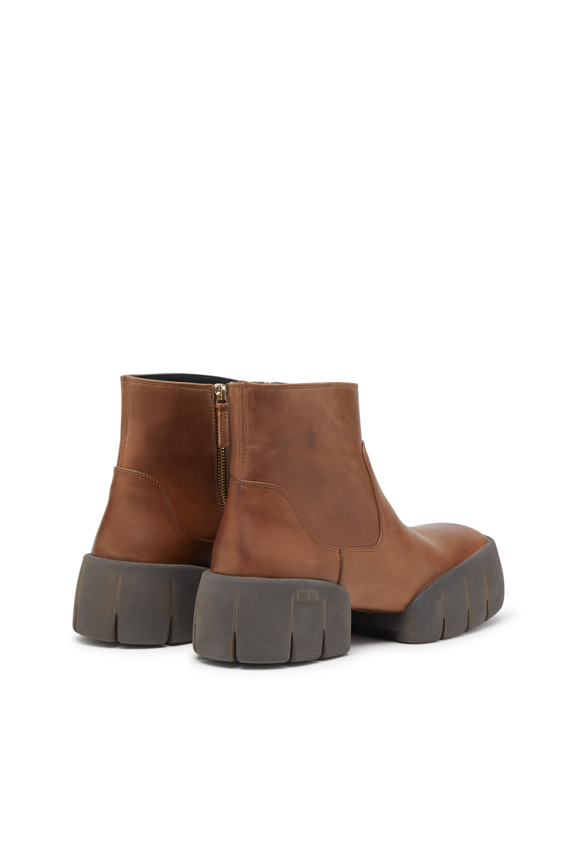 Diesel - D-TEX BT, Herren Stiefeletten aus Fetteleder mit geteilter Sohle in Braun - 4