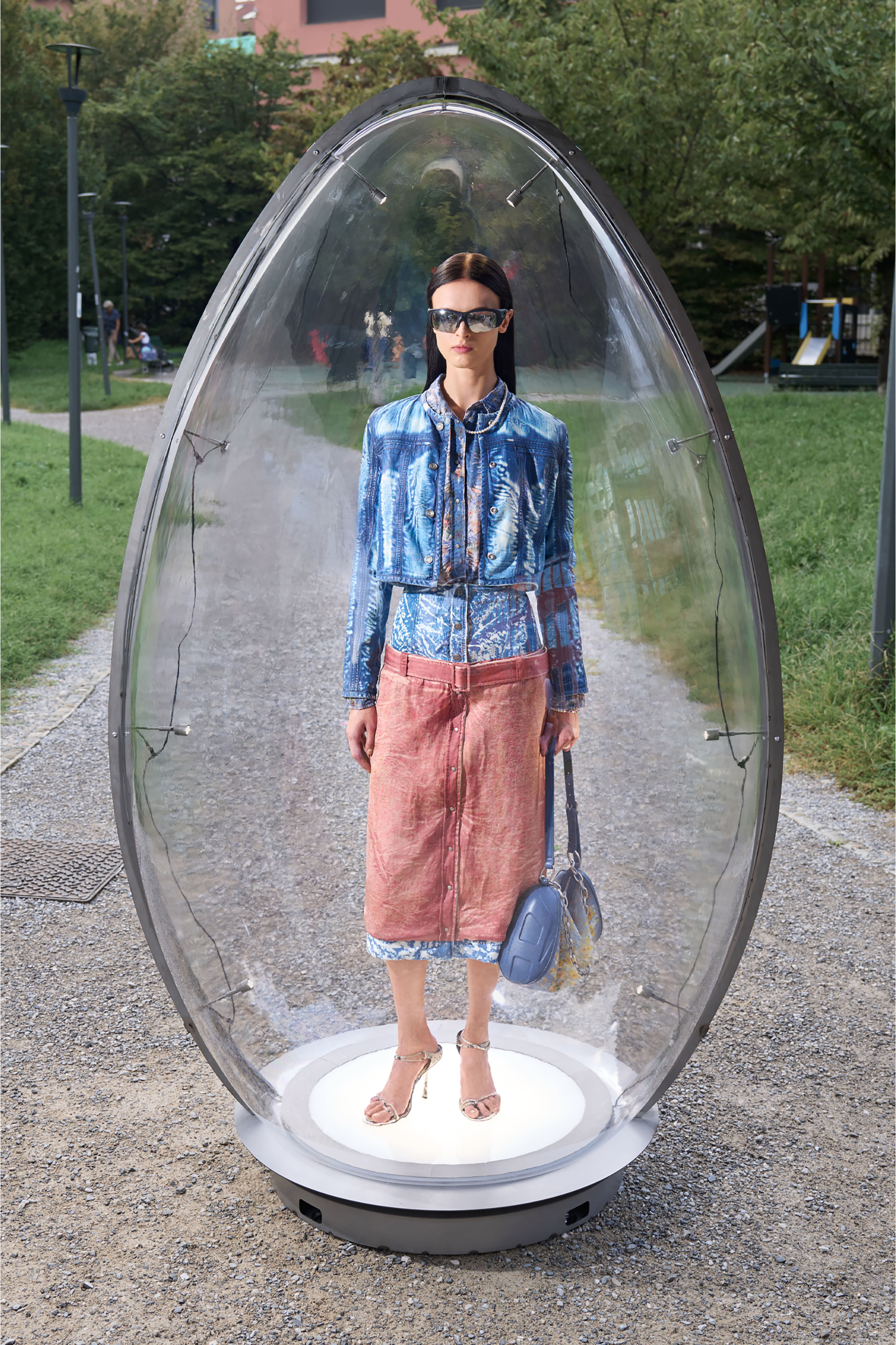 Diesel - DE-SYPHRA-FSI, Damen Kurz geschnittene Jacke aus X-Ray Lyocell-Denim in Blau - 3