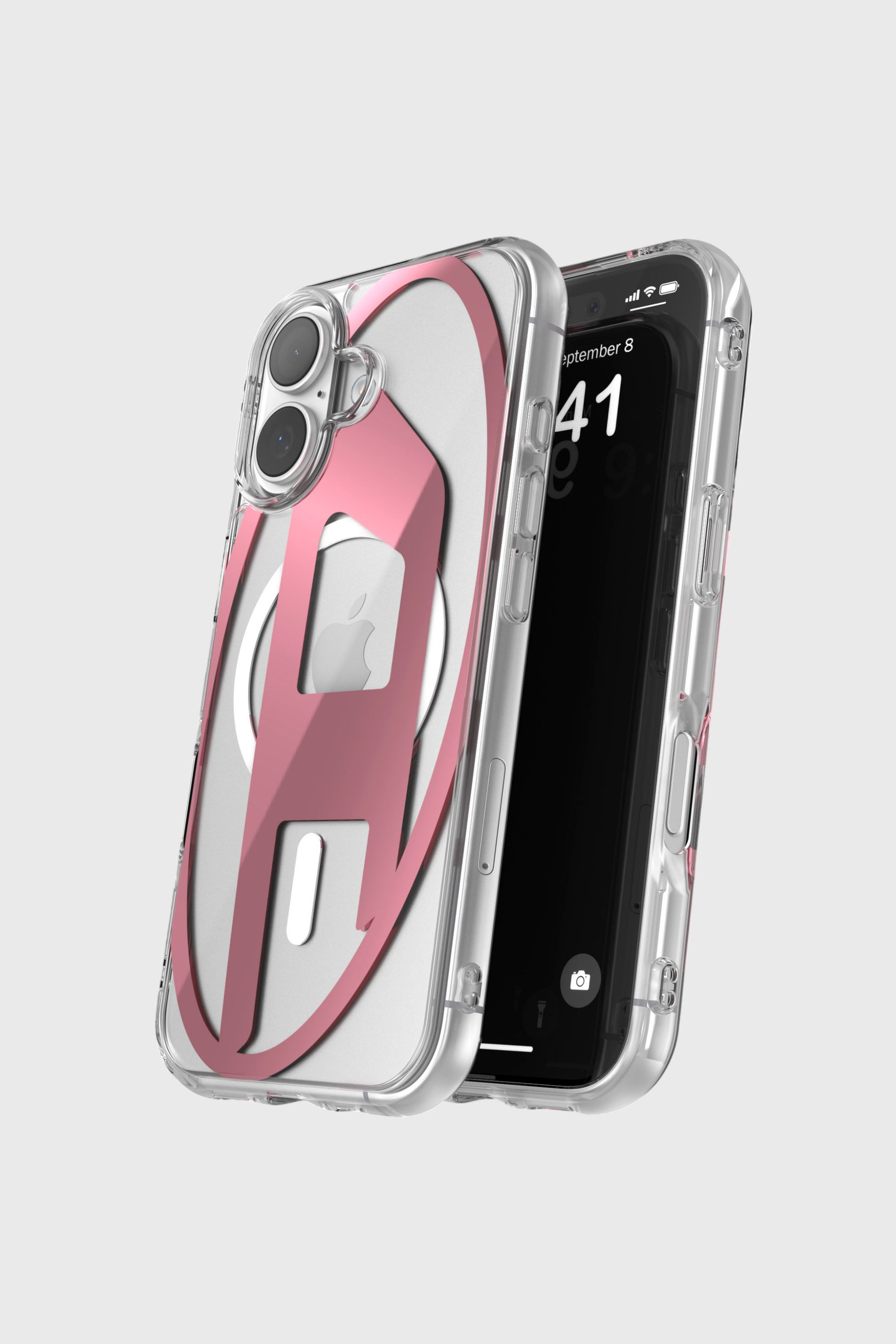 Diesel - 60419 AOP CASE, Unisex's Oval D metallic case with magsafe for iPhone 17 in Pink - 4