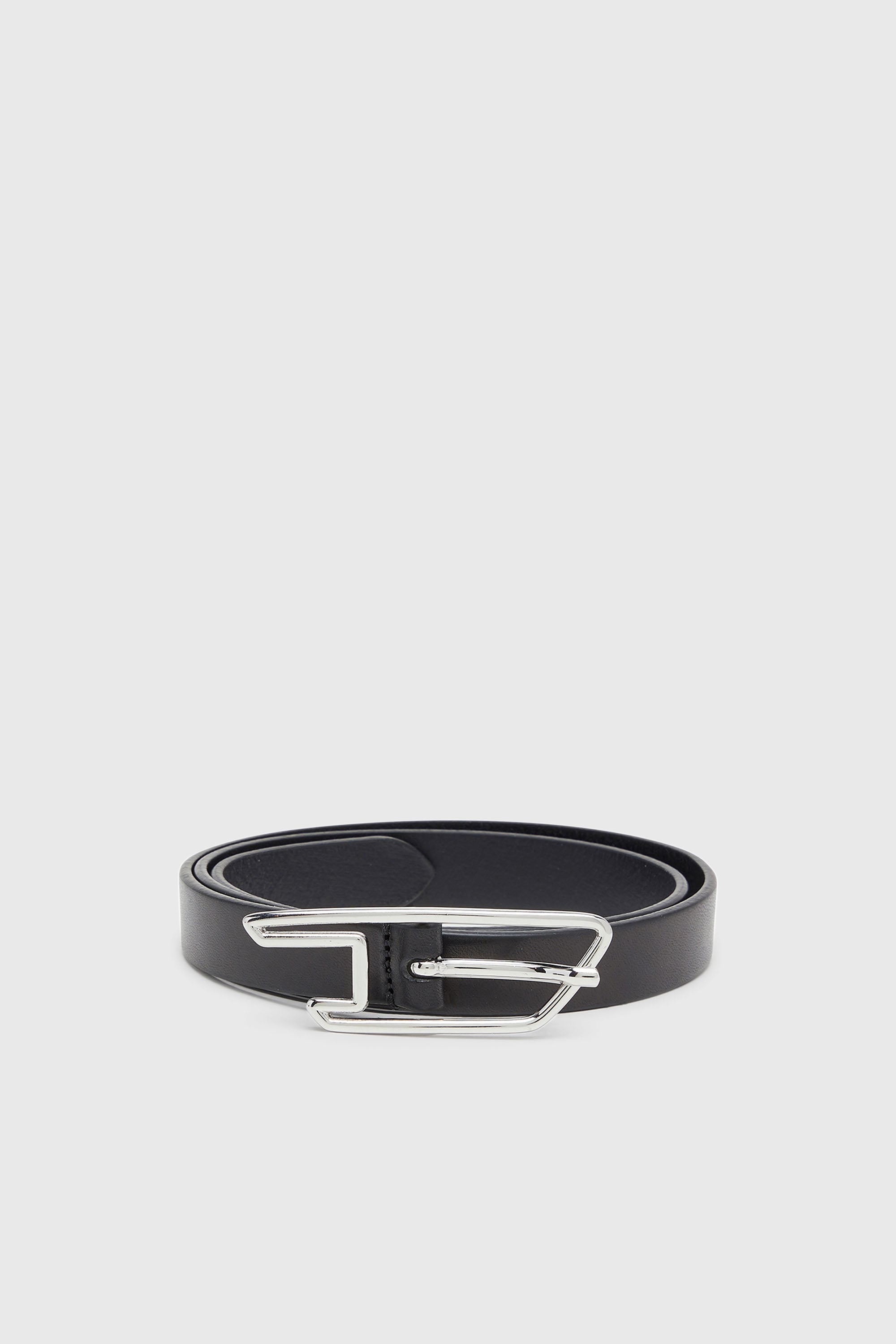 Diesel - B-D LINE W 20, Damen 2 cm G&uuml;rtel aus Pull-up-Leder mit D-Schlie&szlig;e in Schwarz - 1
