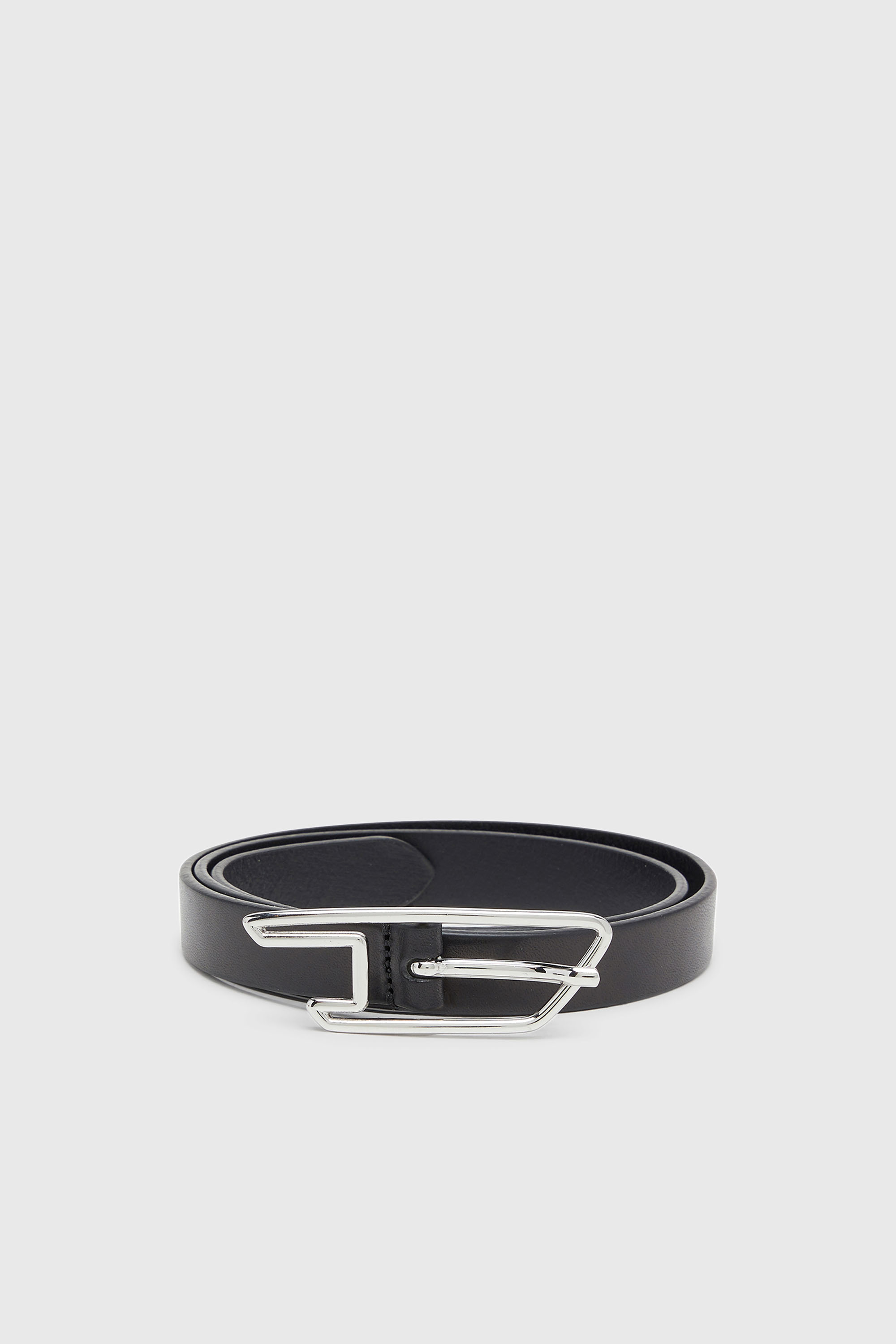 Diesel - B-D LINE W 20, Damen 2 cm G&uuml;rtel aus Pull-up-Leder mit D-Schlie&szlig;e in Schwarz - 1