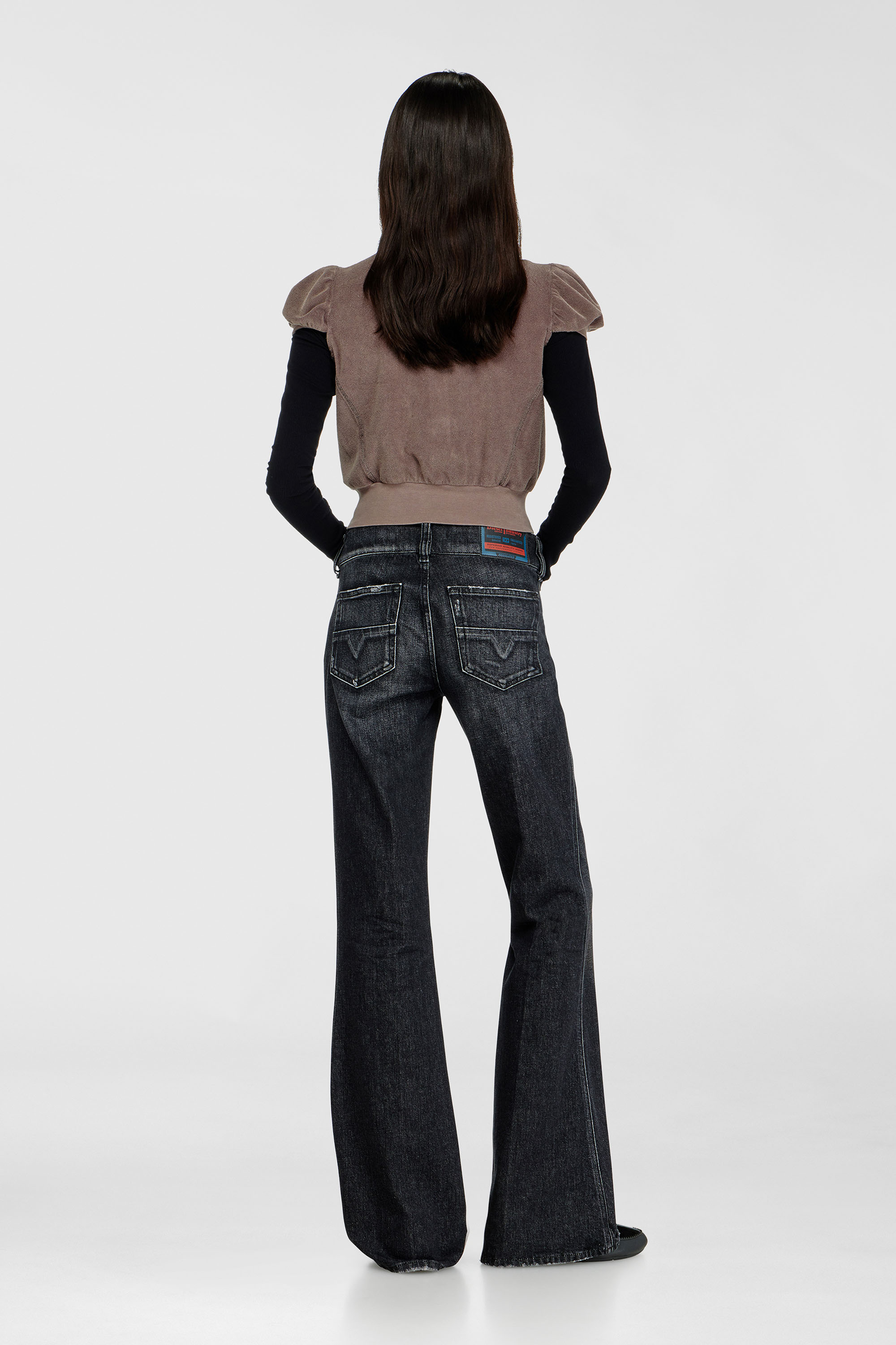 Diesel - Woman's Bootcut Jeans D-Hush 09N50, Black/Dark grey - 3