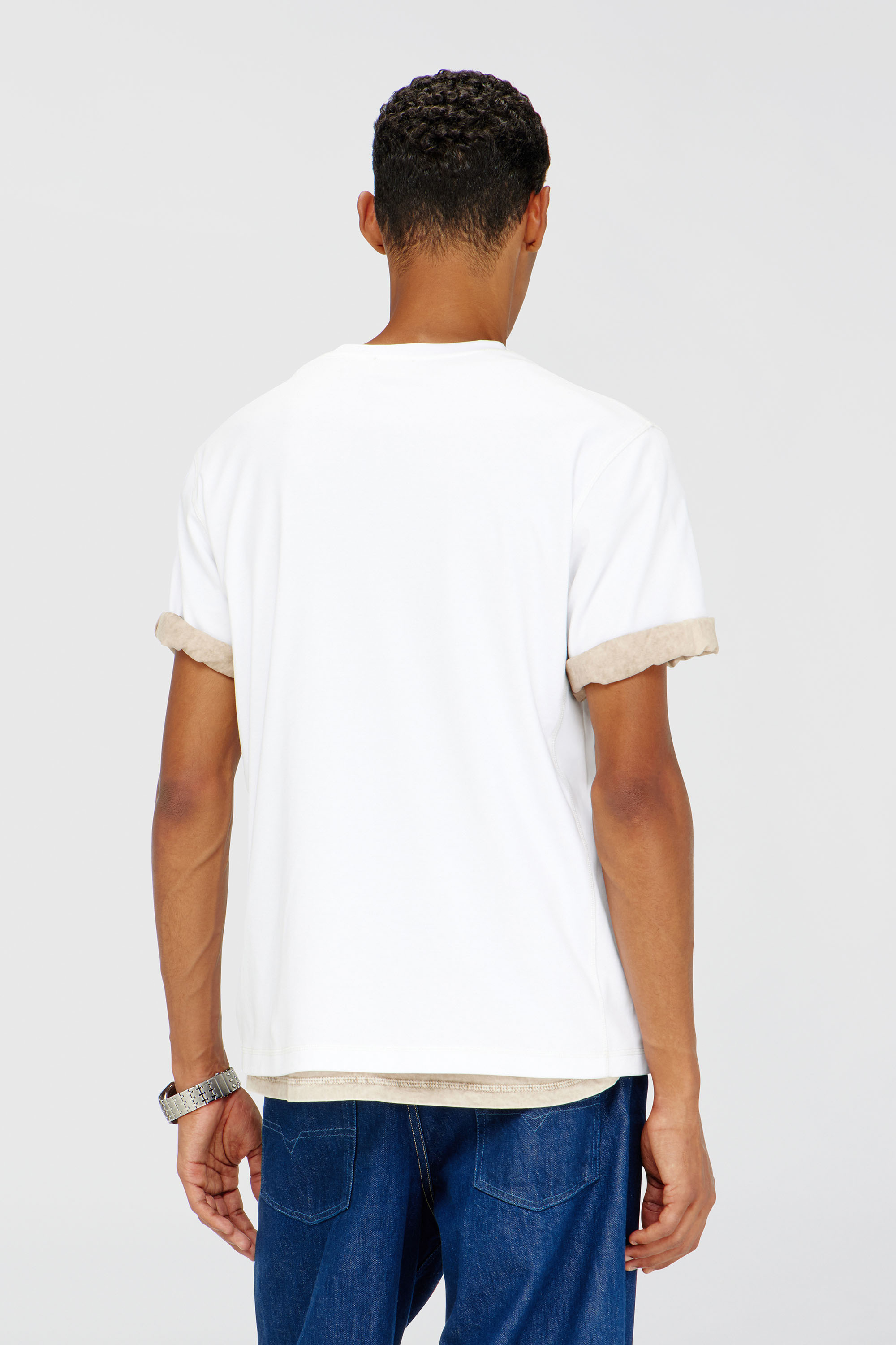 Diesel - T-MADJUST-TR, Herren Regul&auml;res T-Shirt mit Rundhalsausschnitt und ovalem D in Wei&szlig; - 4