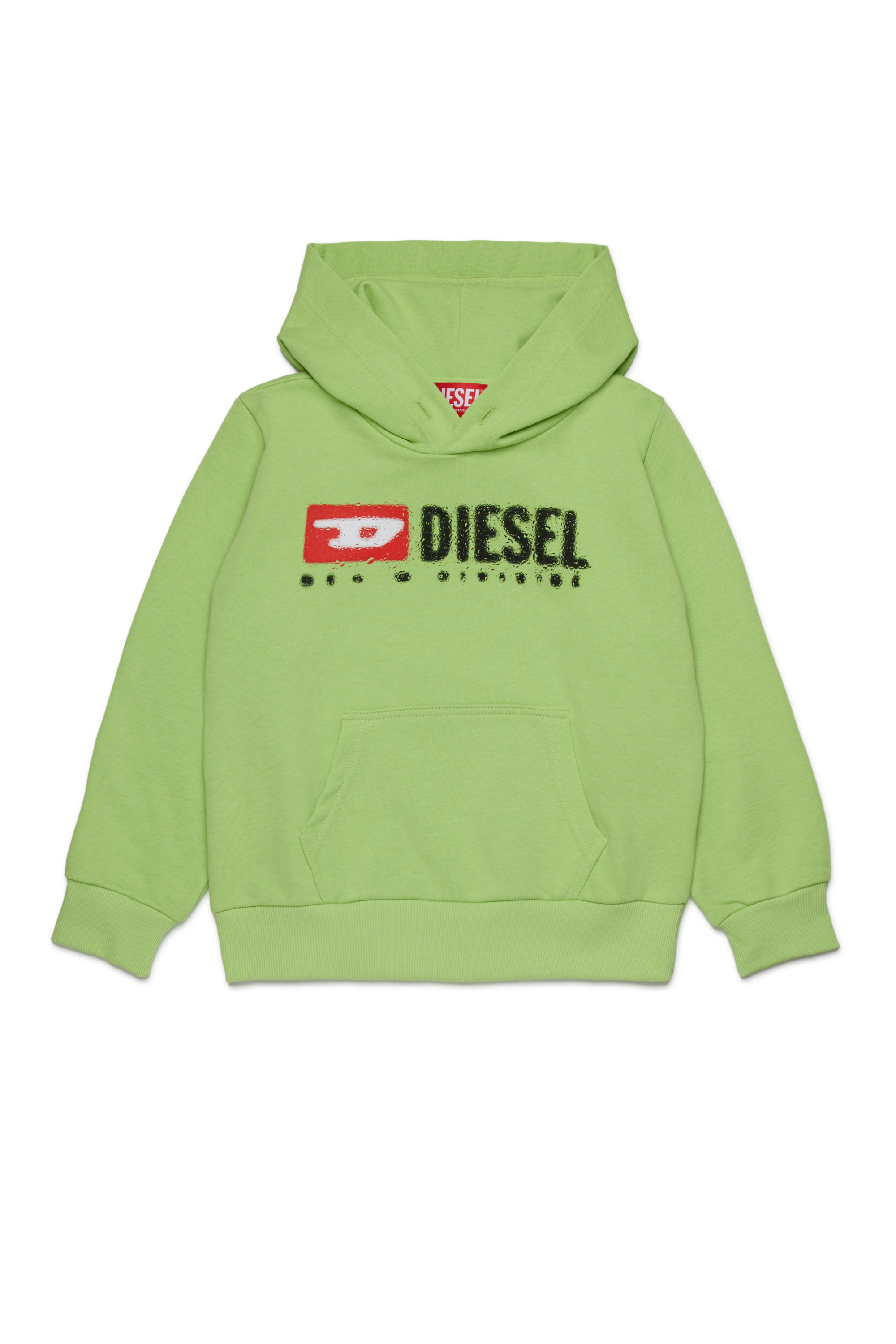 Diesel - SDROPSHOOD OVER, Herren Baumwoll-Sweatshirt mit Logo-Print in Grün - 1