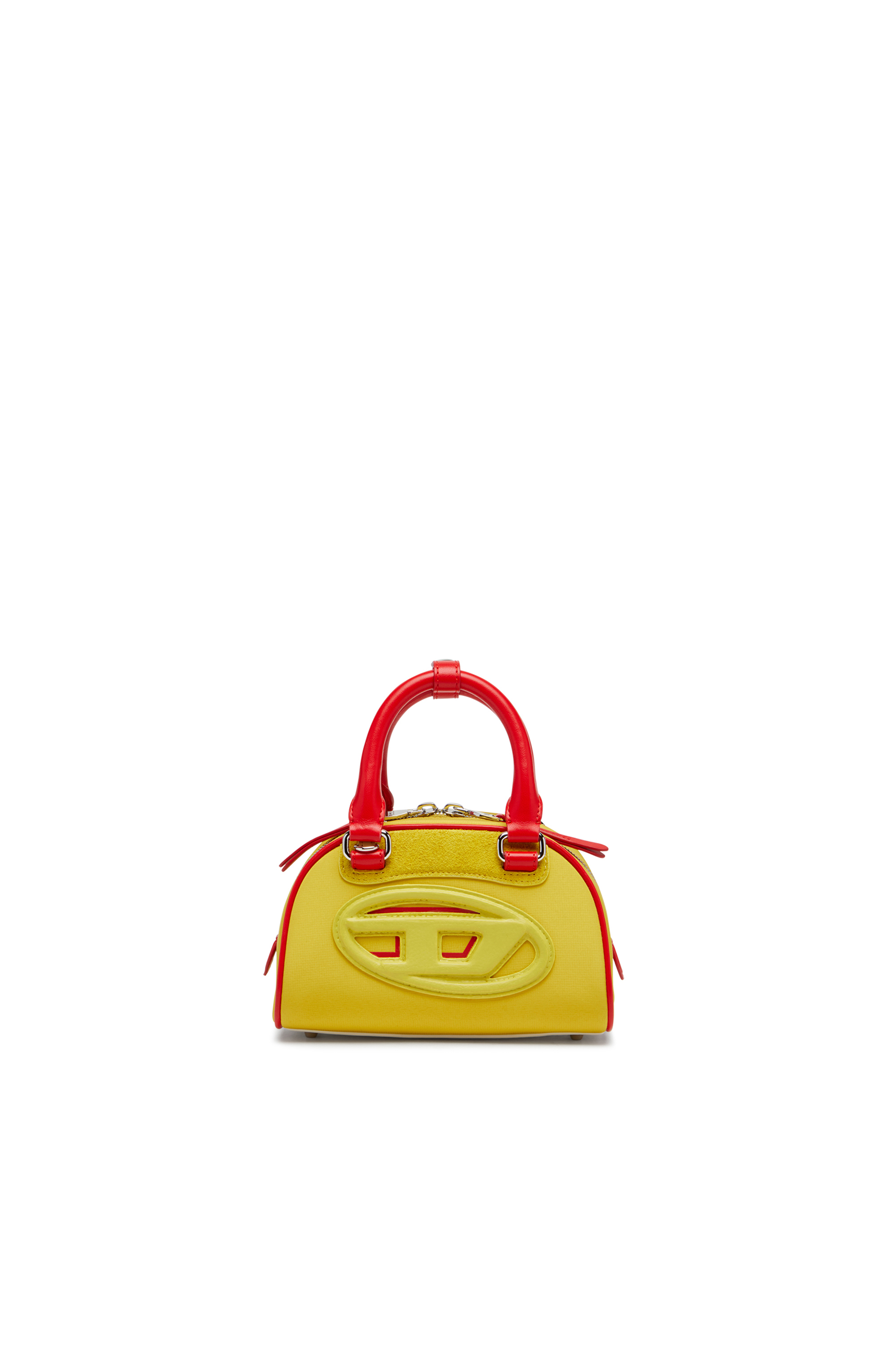 Diesel - 1DR DOME CROSSBODY, Damen 1DR Dome-Colourblock-Mini-Bowling-Tasche in Gelb - 1