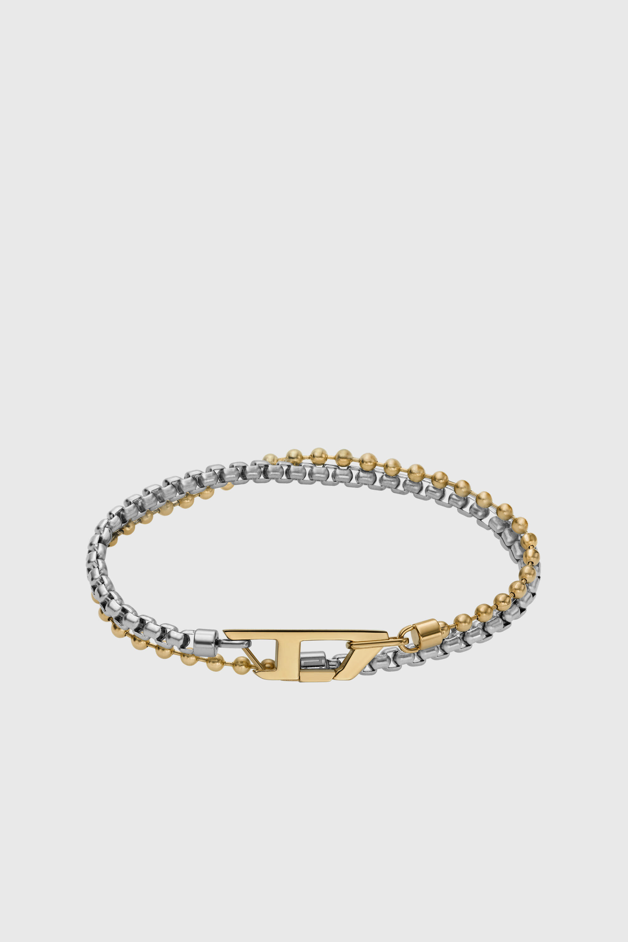 Diesel - DX1570931 JEWEL, Unisex Kettenarmband aus zweifarbigem Edelstahl in Silber/Gold - 1