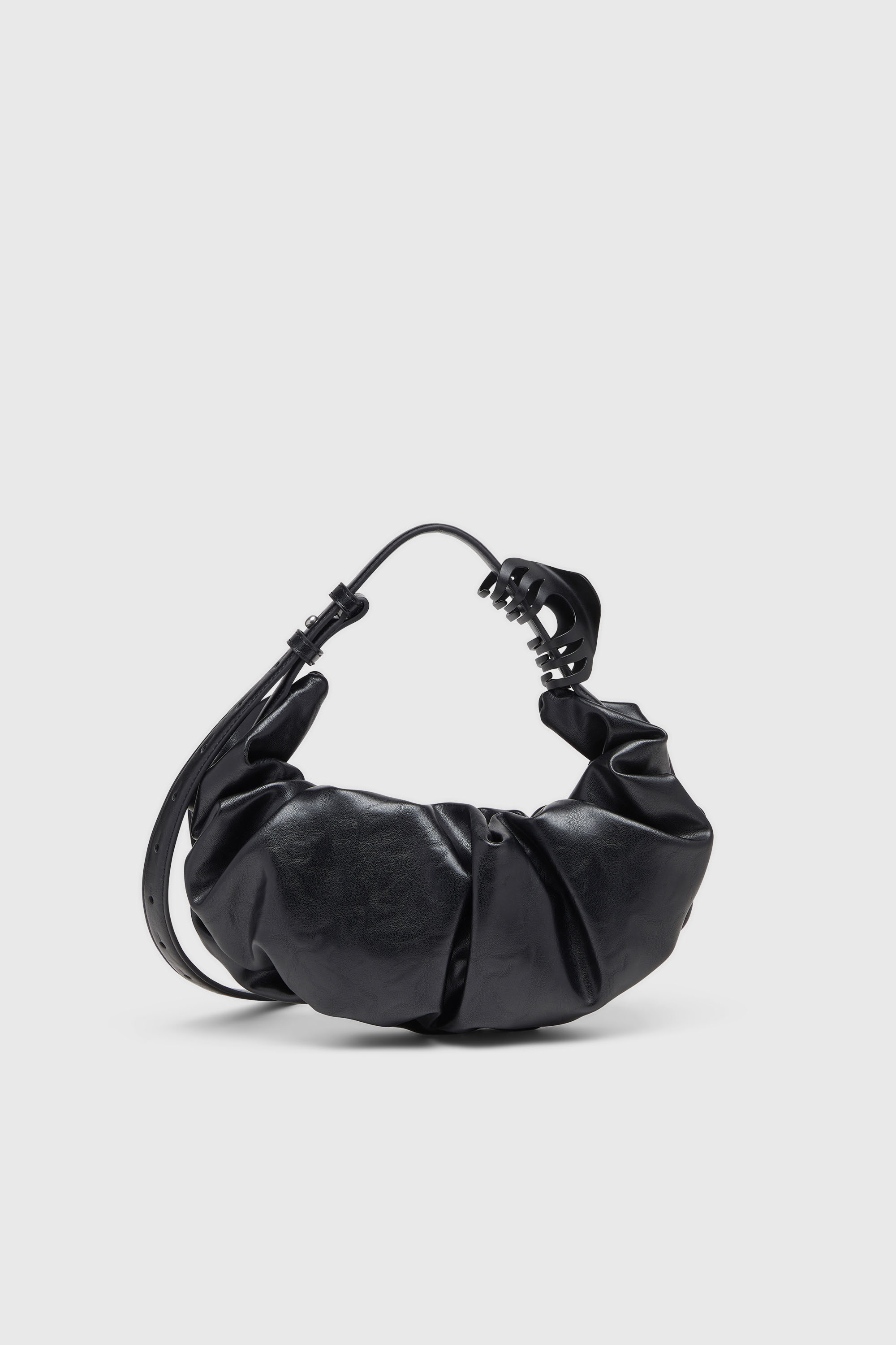 Diesel - GRAB-D HOBO S, Damen Grab-D-Small Hobo-Tasche mit gerafftem Design in Schwarz - 2