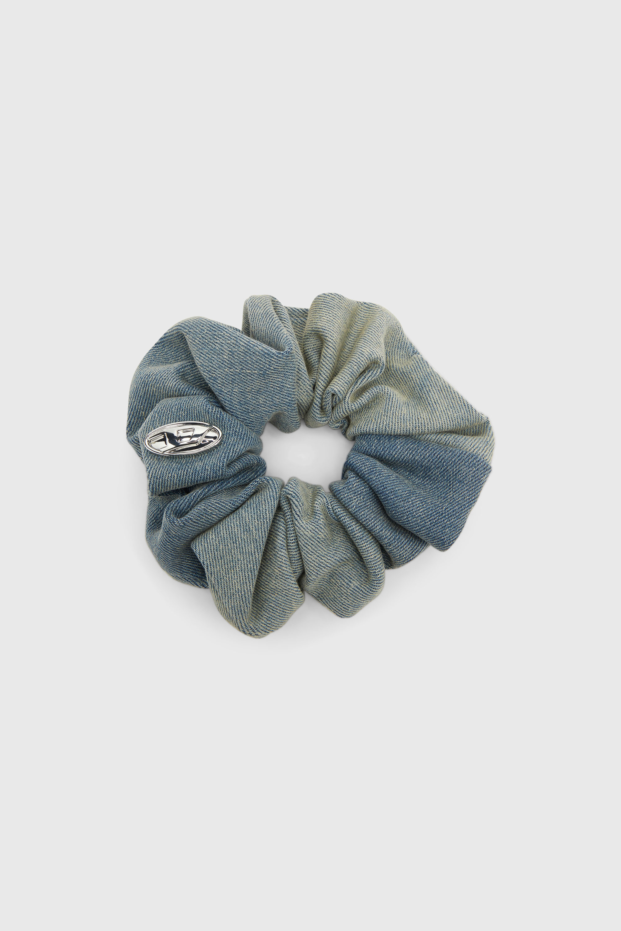 Diesel - BANGLE SCRUNCHIE, Damen Scrunchie aus solarisiertem Denim in Hellblau - 1