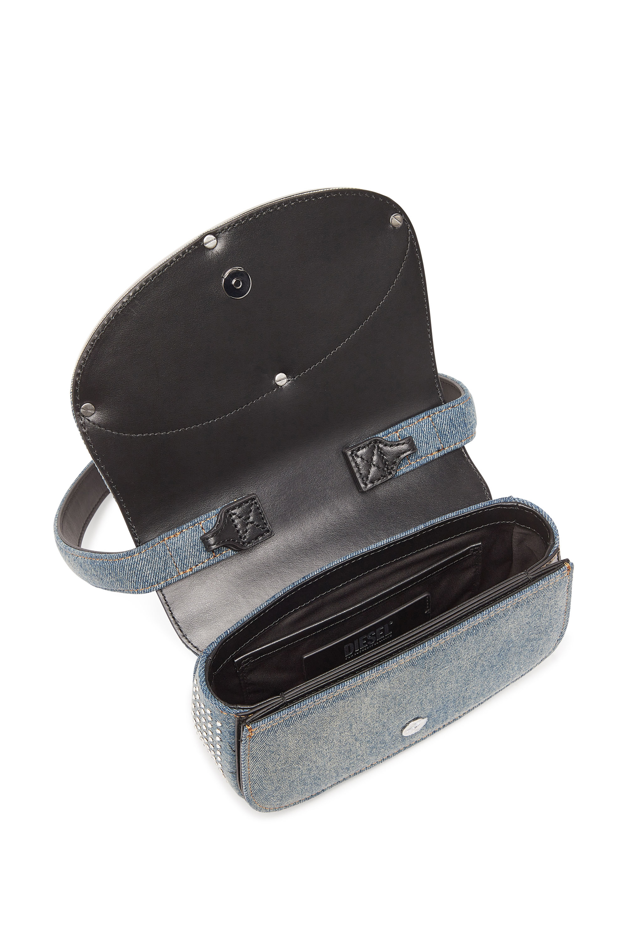 Diesel - 1DR, Damen 1DR - Ikonische Schultertasche aus Denim mit Strass in Hellblau - 4