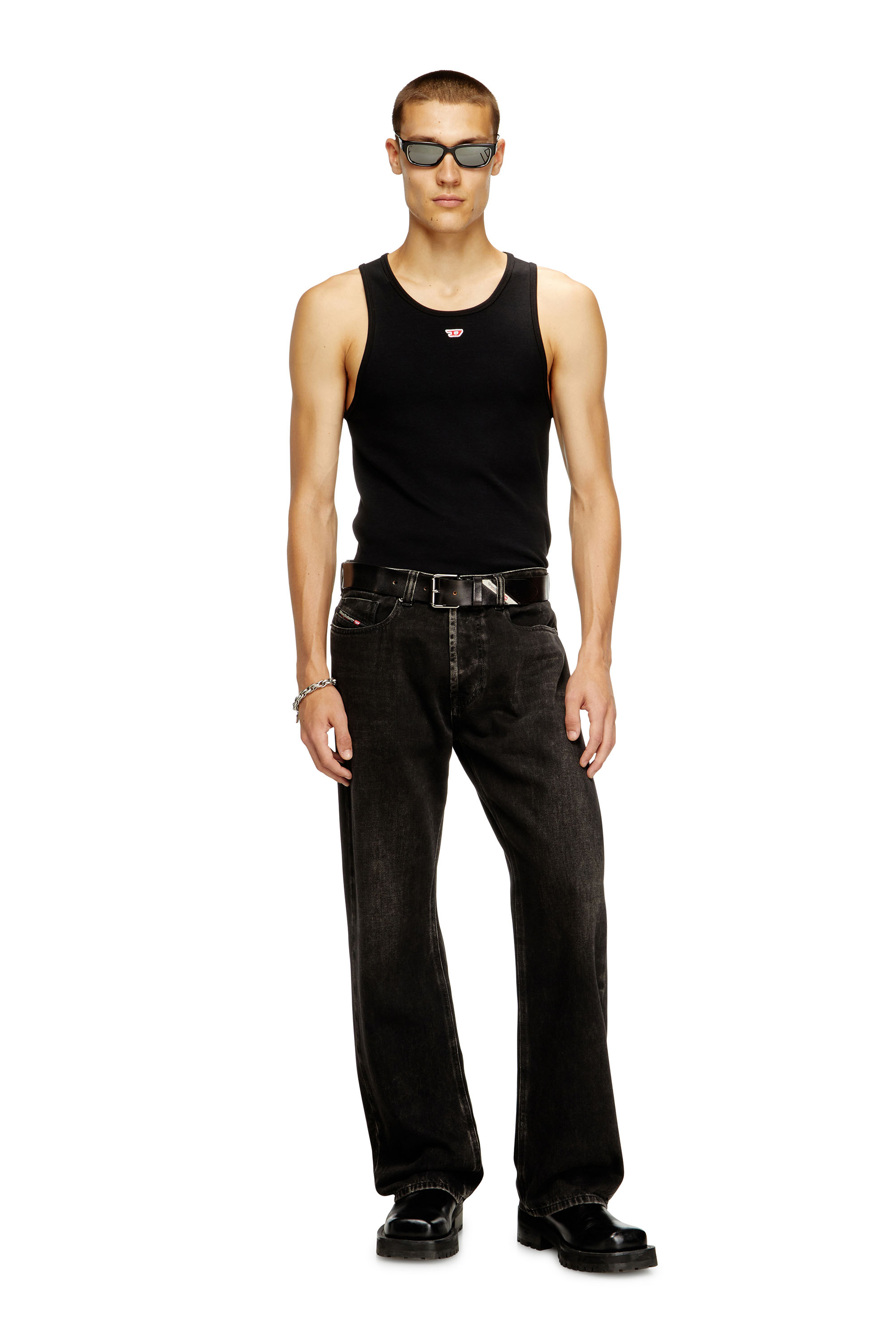 Diesel - T-LIFTY-D, Herren Tanktop mit Mini-D-Logo-Patch in Schwarz - 2