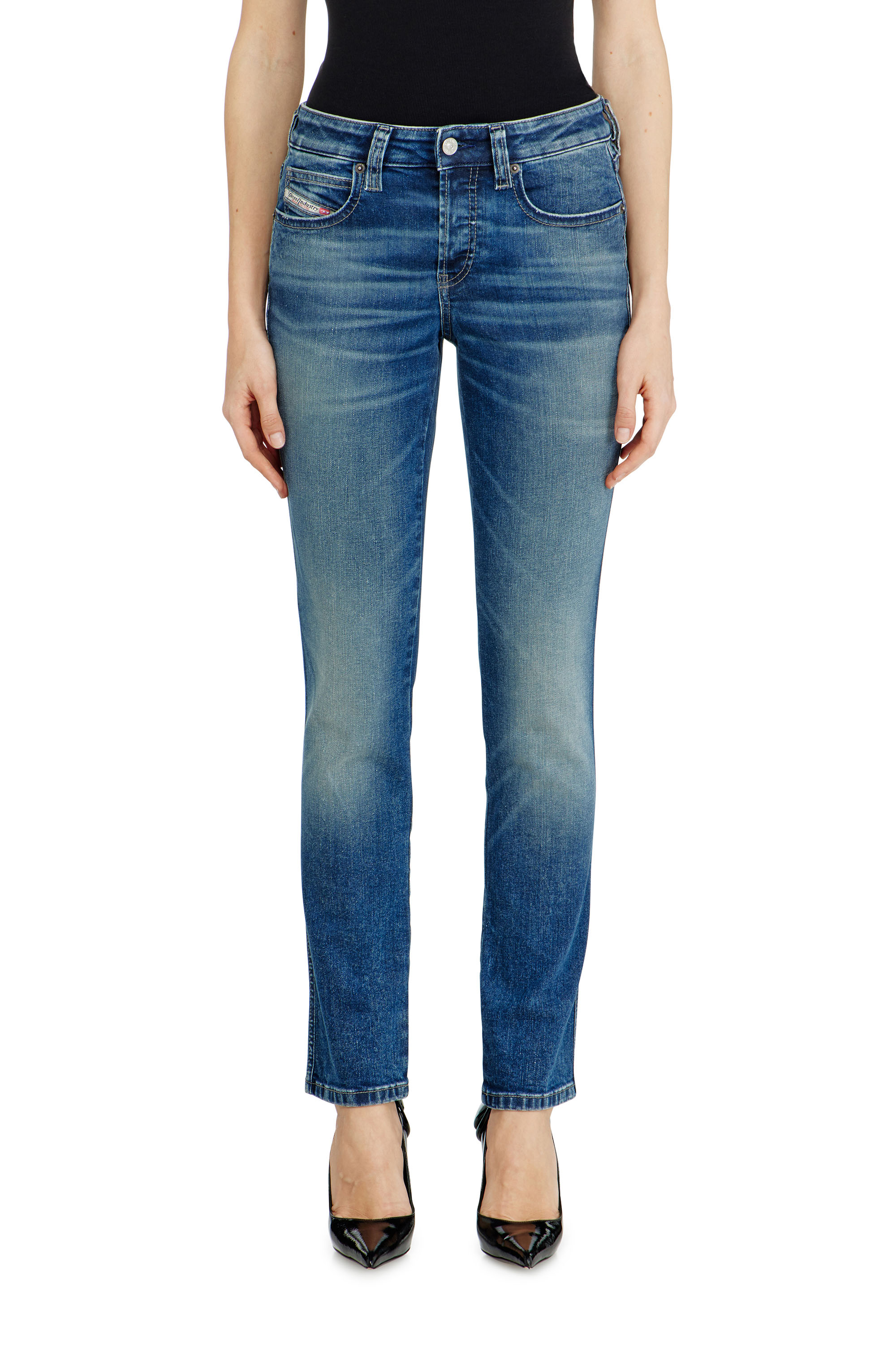 Diesel - Damen Slim Jeans 1992 D-Jiann 0DBEE, Mittelblau - 4