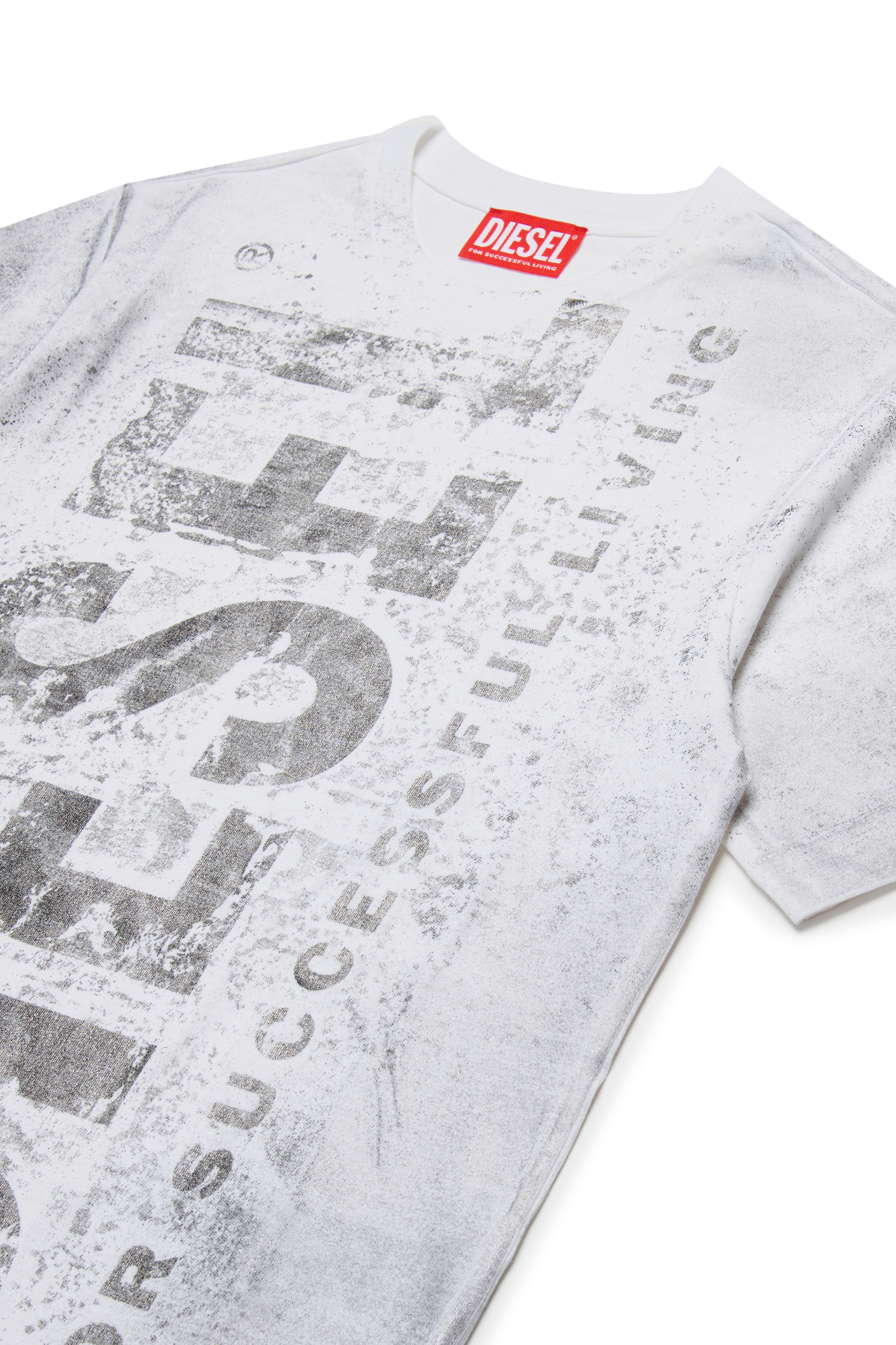 Diesel - TBOXTQ23 OVER, Herren Baumwoll-T-Shirt mit Logodruck in Weiß - 3