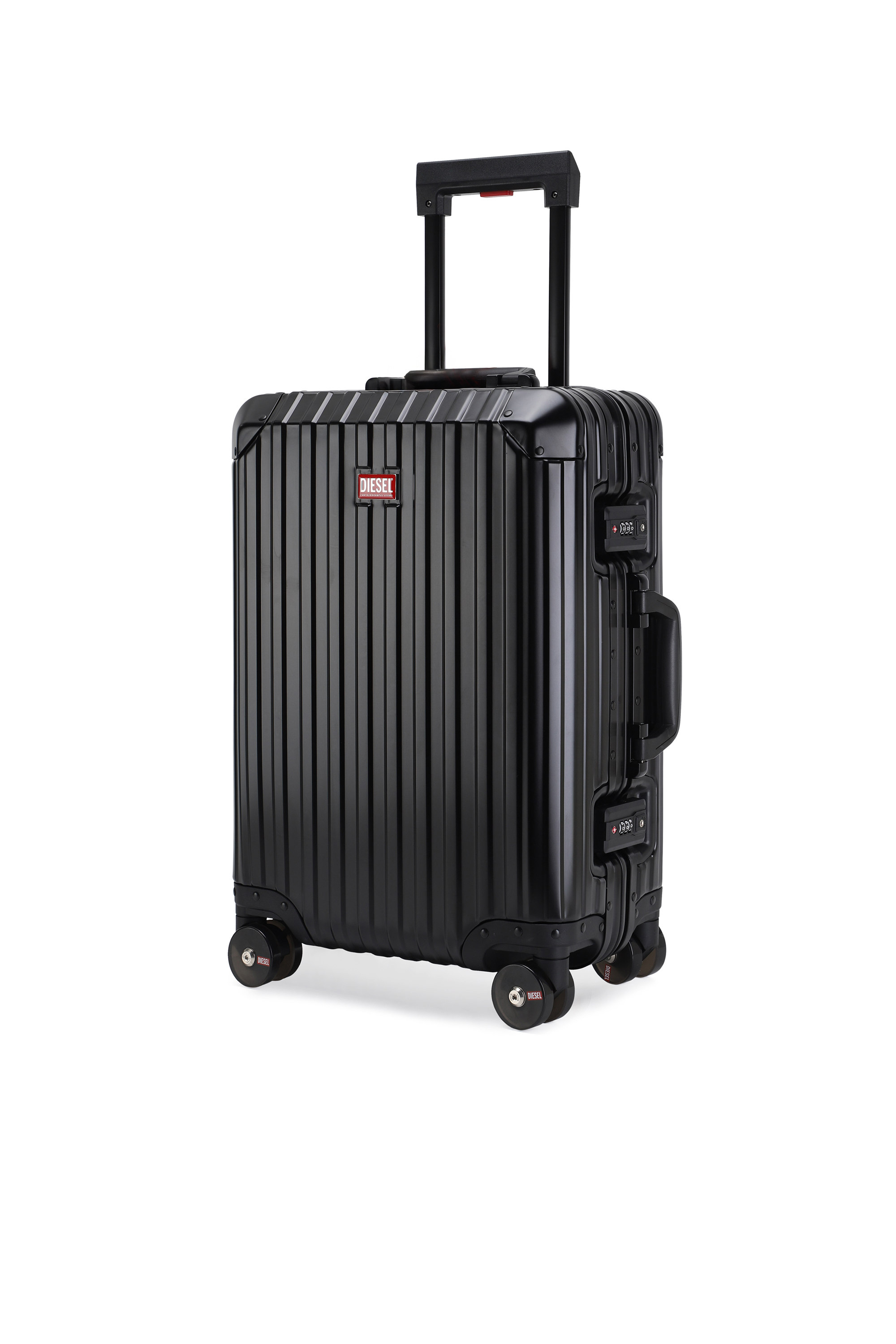Diesel - DIESEL ALUMINUM TROLLEY- DSL002, Unisex Koffer aus Aluminium Gr&ouml;&szlig;e S in Schwarz - 5