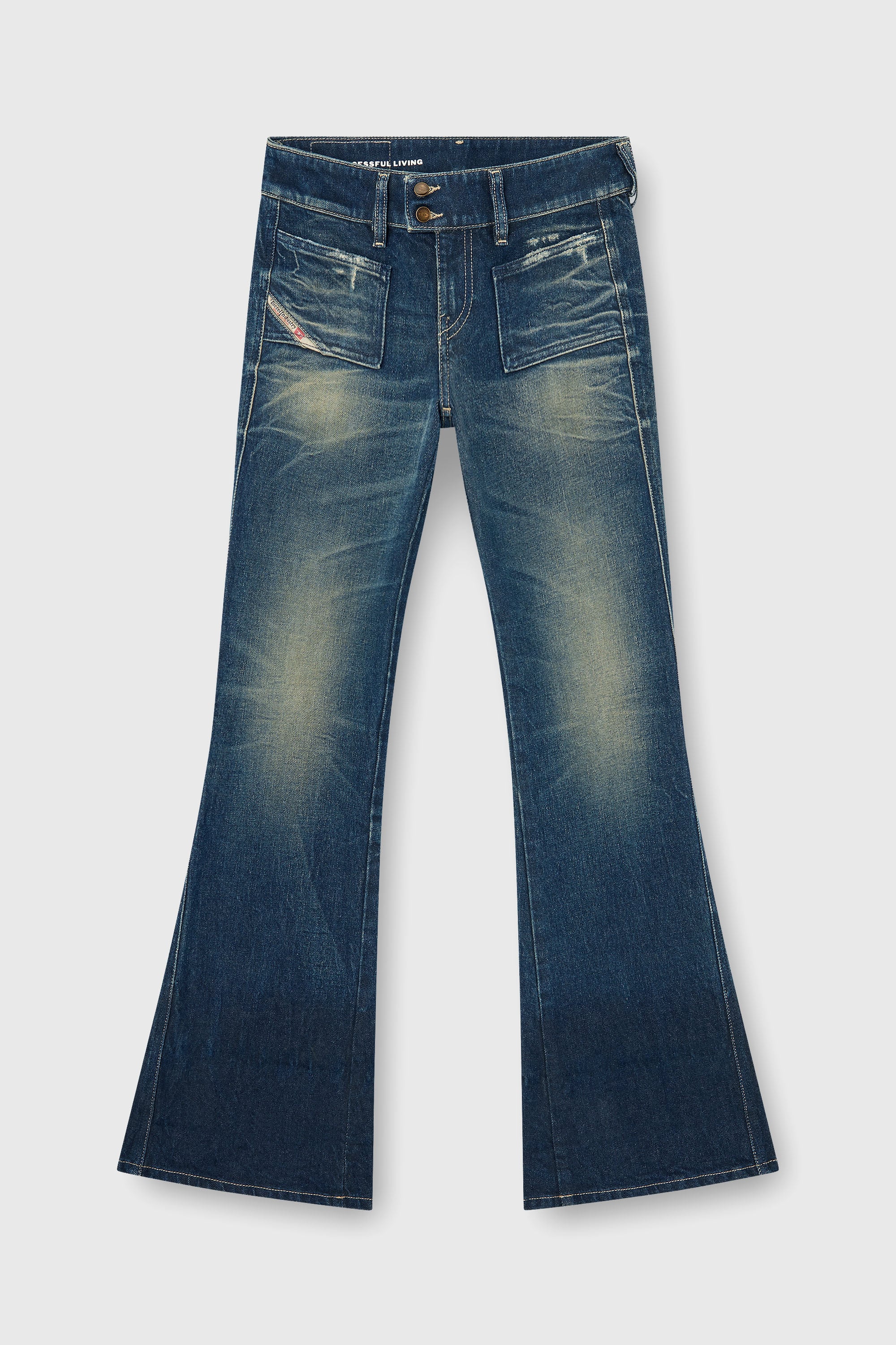 Diesel - Damen Bootcut Jeans D-Hush 007EH, Dunkelblau - 2