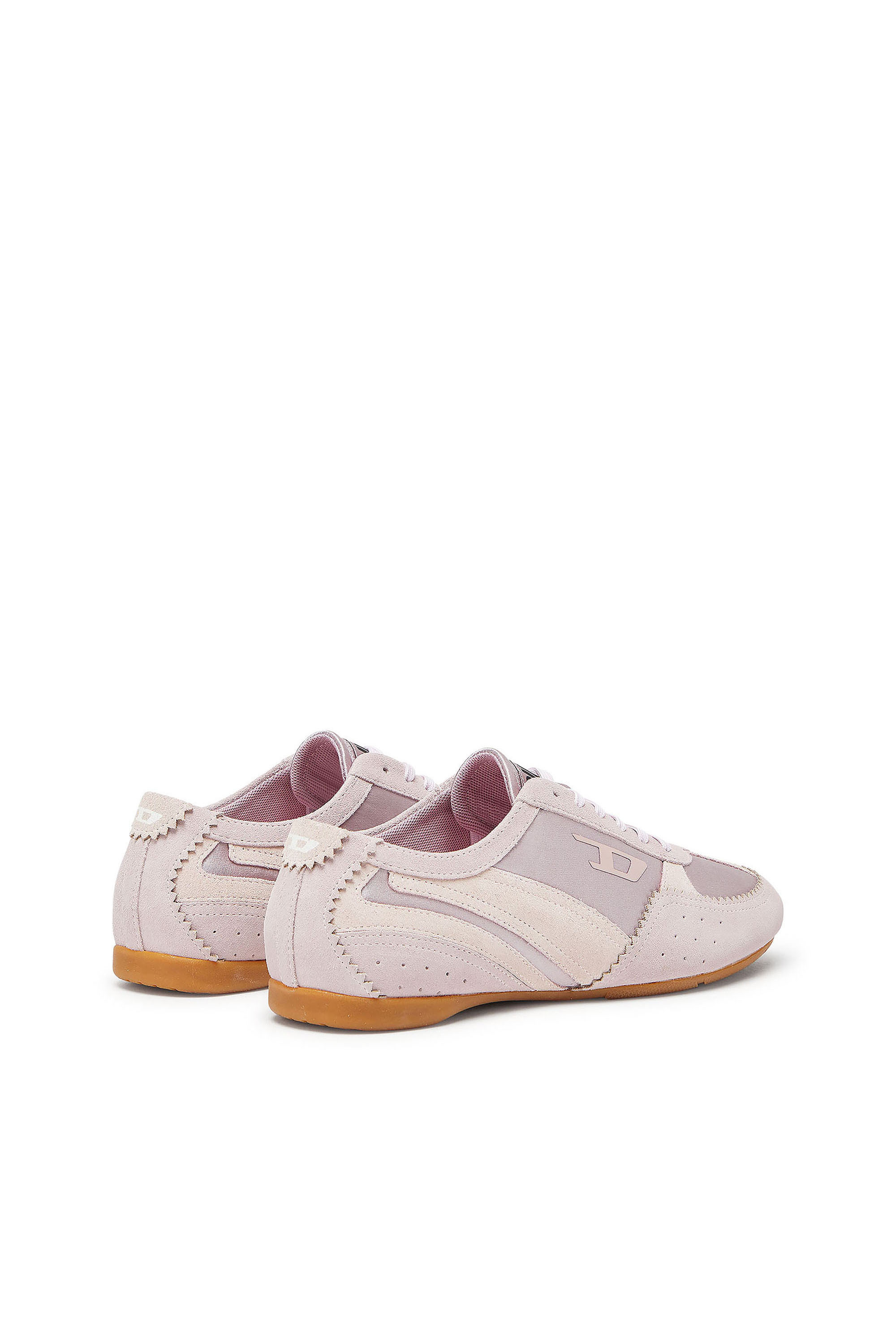 Diesel - D-MILE LOW II W, Damen D-Mile &ndash; Flat-Sneakers mit Wildleder-Overlays in Rosa - 3