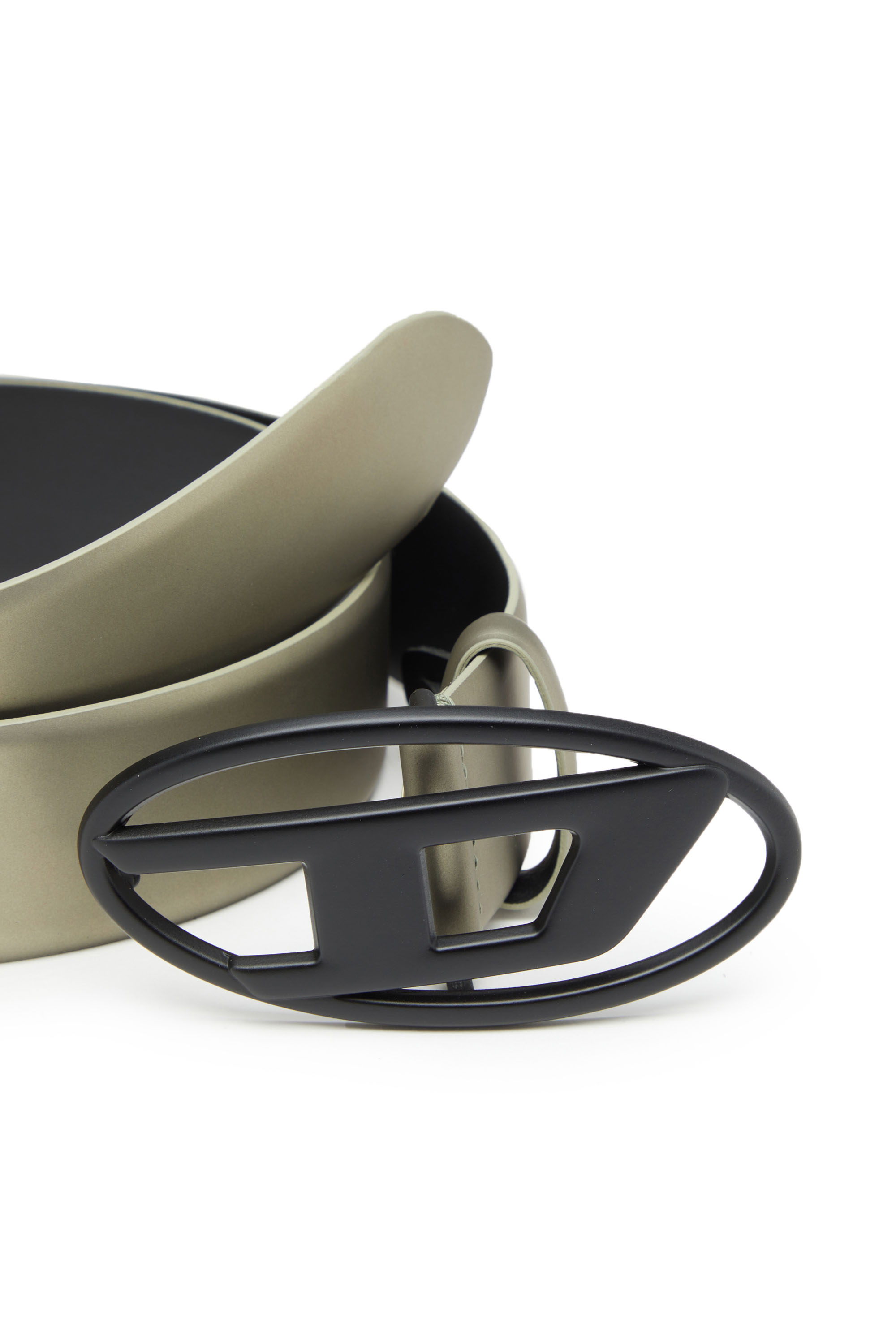 Diesel - B-1DR W, Unisex Gepolsterter Gürtel aus Leder mit oval D-Schnalle in Beige - 3