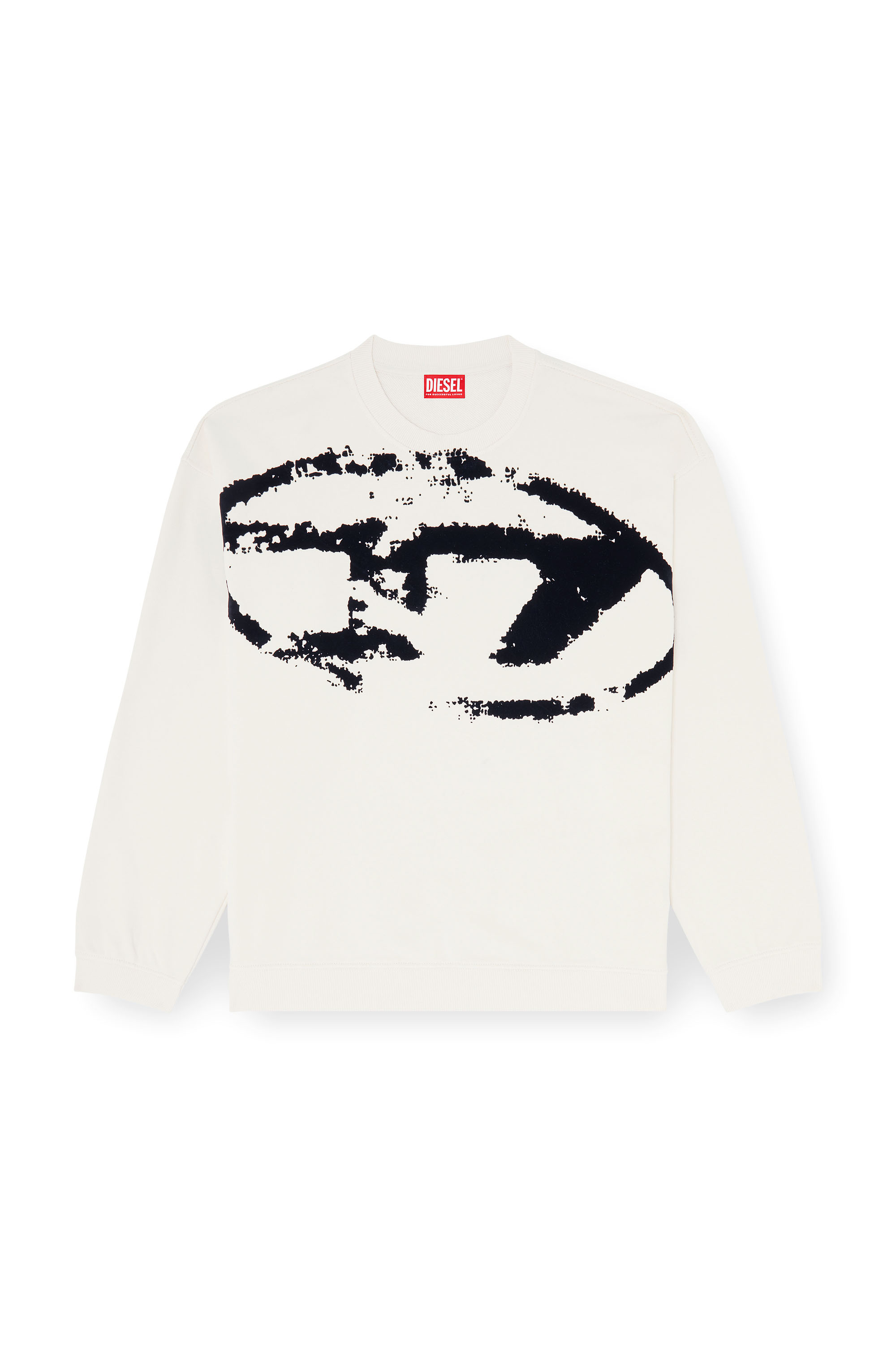 Diesel - S-BOXT-N5, Herren Baumwoll-Sweatshirt mit geflocktem Oval D in null - 3