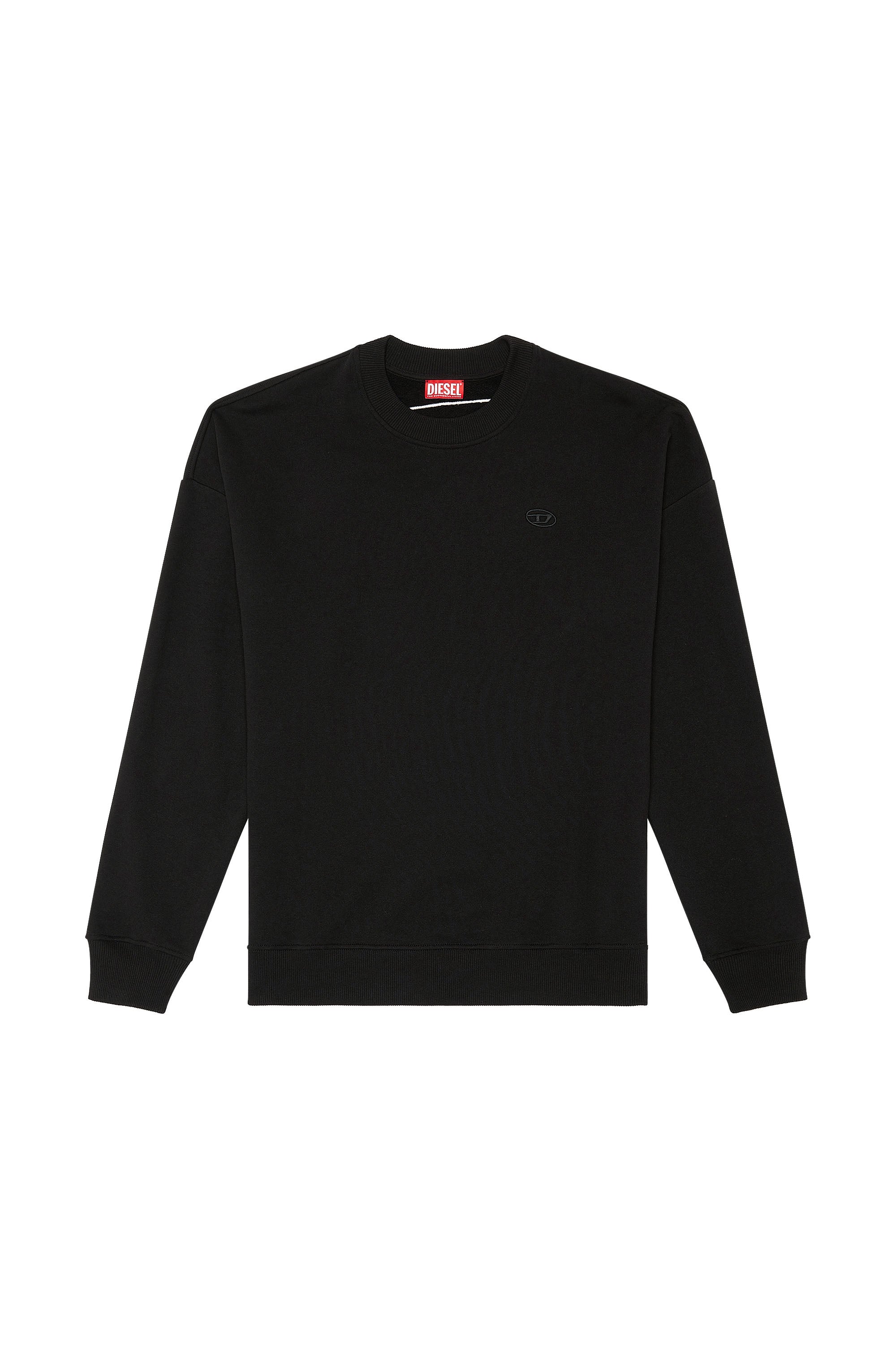 Diesel - S-ROB-MEGOVAL-D, Herren Sweatshirt mit Logo-Stickerei in Schwarz - 3
