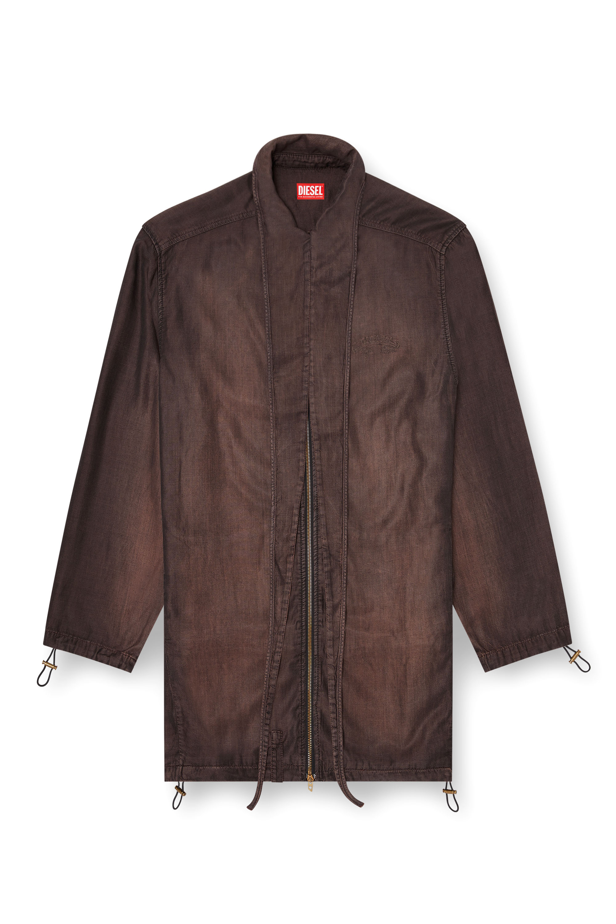 Diesel - DE-TROIT-S, Woman's Light jacket in fluid coated denim in null - 3