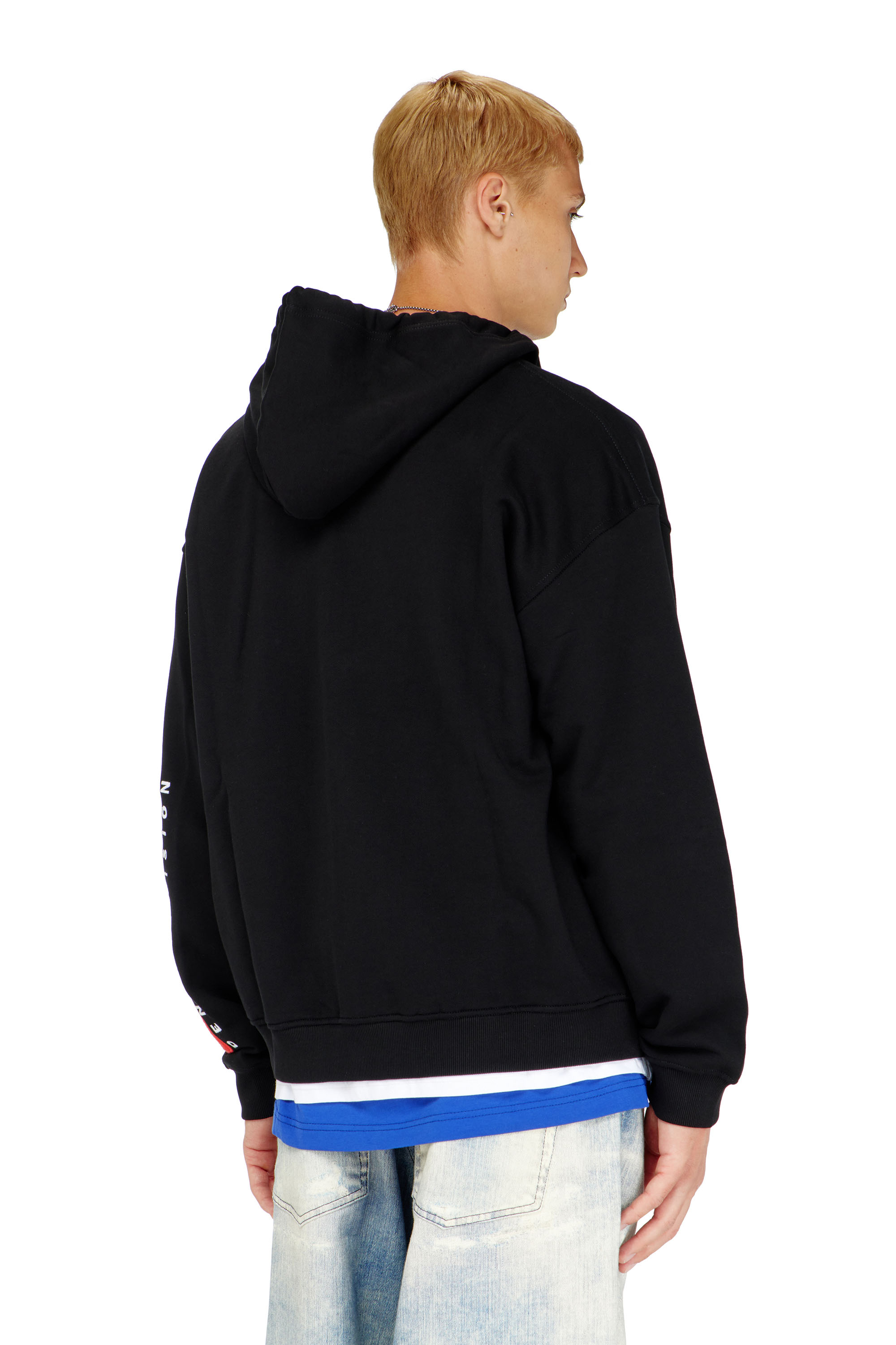 Diesel - S-BOXT-ZIP-HOOD-DIV, Herren Hoodie mit Logo-Patch-Stickerei in Schwarz - 4