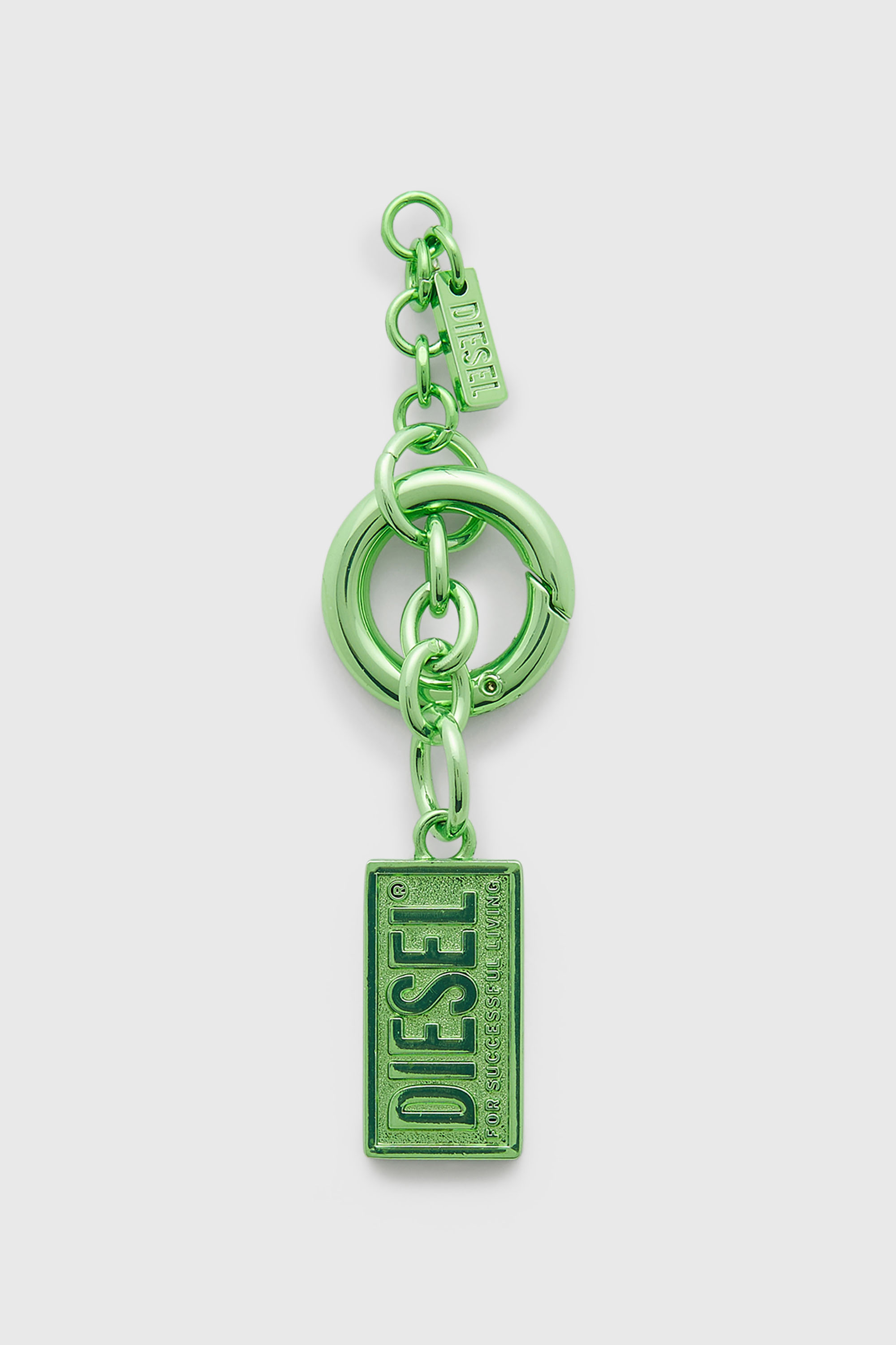 Diesel - CHARM-BISCOTTO, Damen Metallschl&uuml;sselanh&auml;nger mit logo Biscotto Charm in Gr&uuml;n - 1